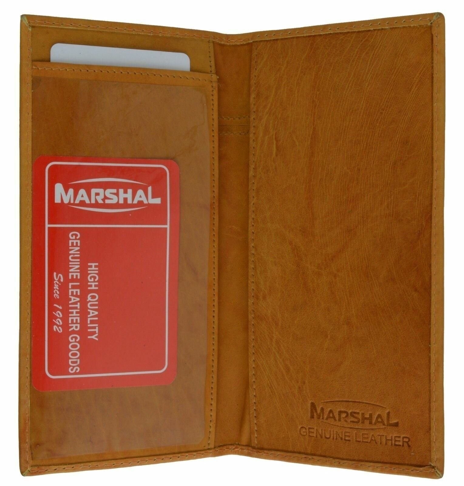 Genuine Leather PLAIN Checkbook Cover Tan NEW