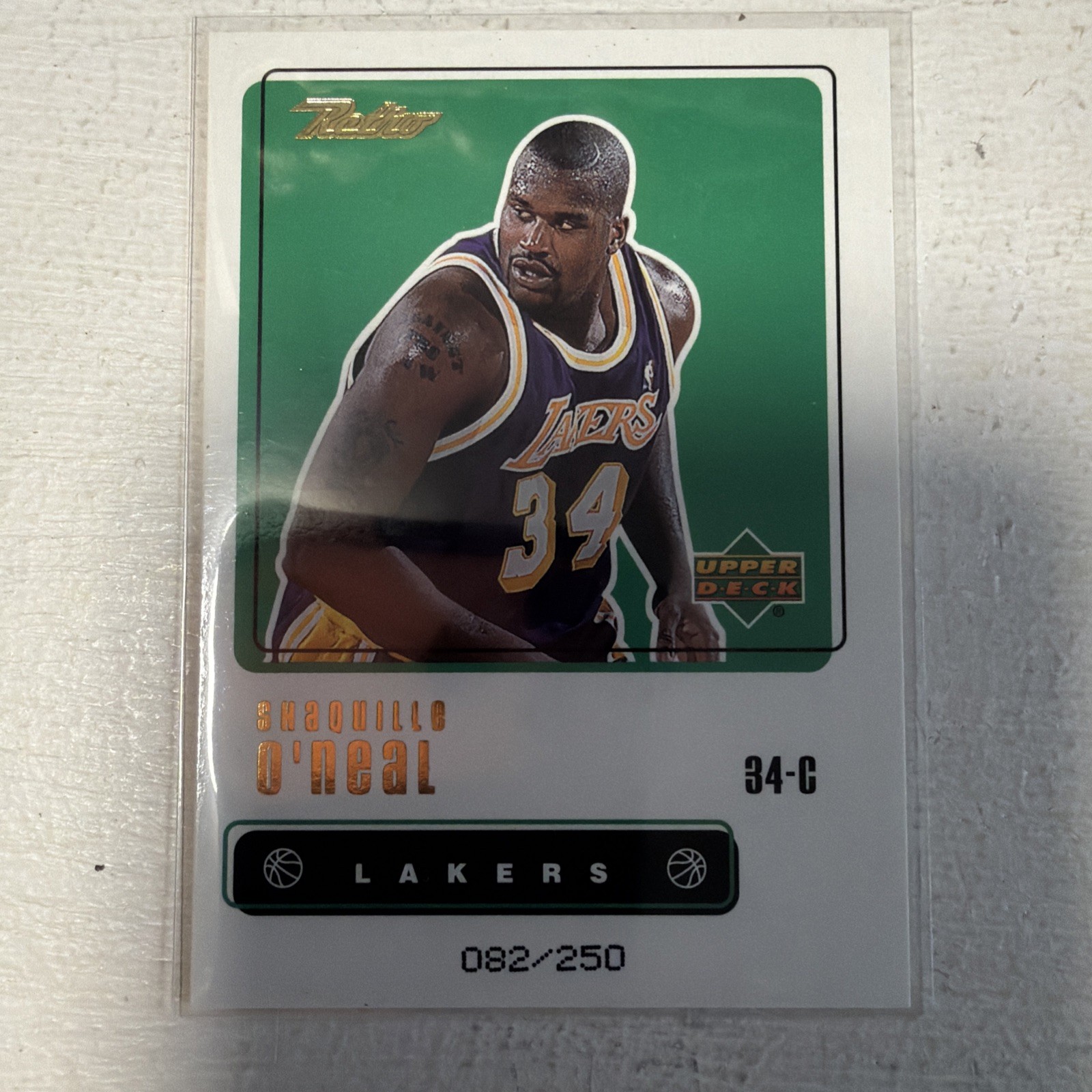 1999-00 Upper Deck Retro Shaquille O\'Neal Gold #/250 Lakers 1999-00 Upper Deck Retro Shaquille O\'Neal Gold #/250 Lakers