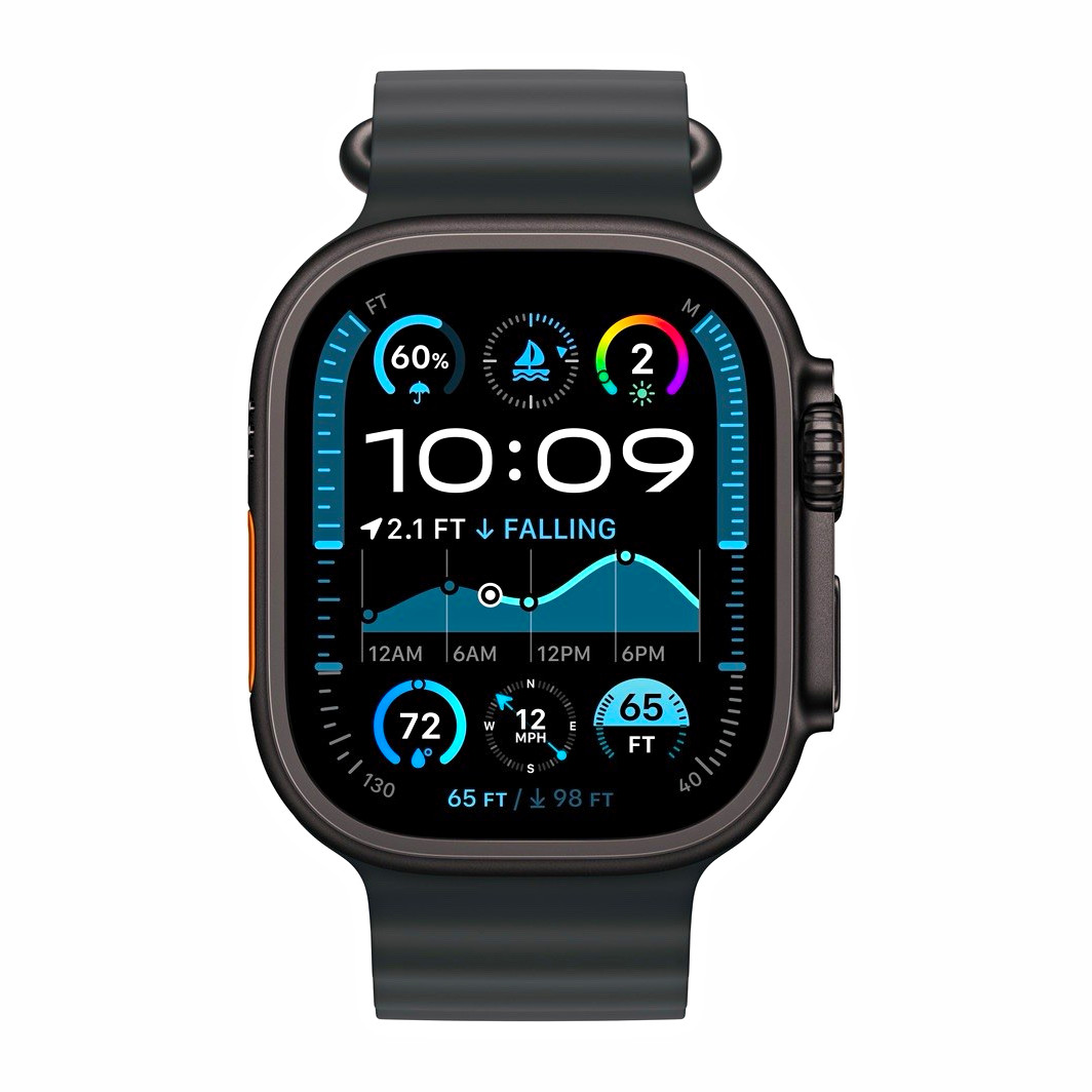 Apple Watch Ultra 2 49mm Black Titanium Case Black Silicone Band GPS 32GB Apple Watch Ultra 2 49mm Black Titanium Case Black Silicone Band GPS 32GB
