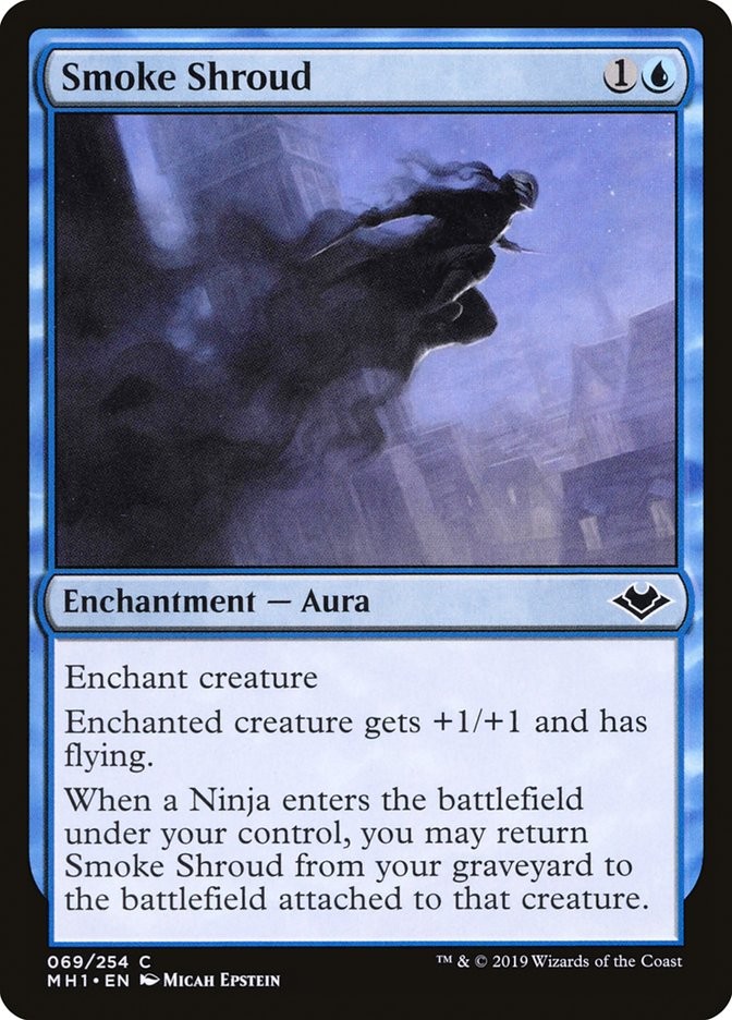 MTG Magic the Gathering Smoke Shroud (69/405) Modern Horizons LP MTG Magic the Gathering Smoke Shroud (69/405) Modern Horizons LP