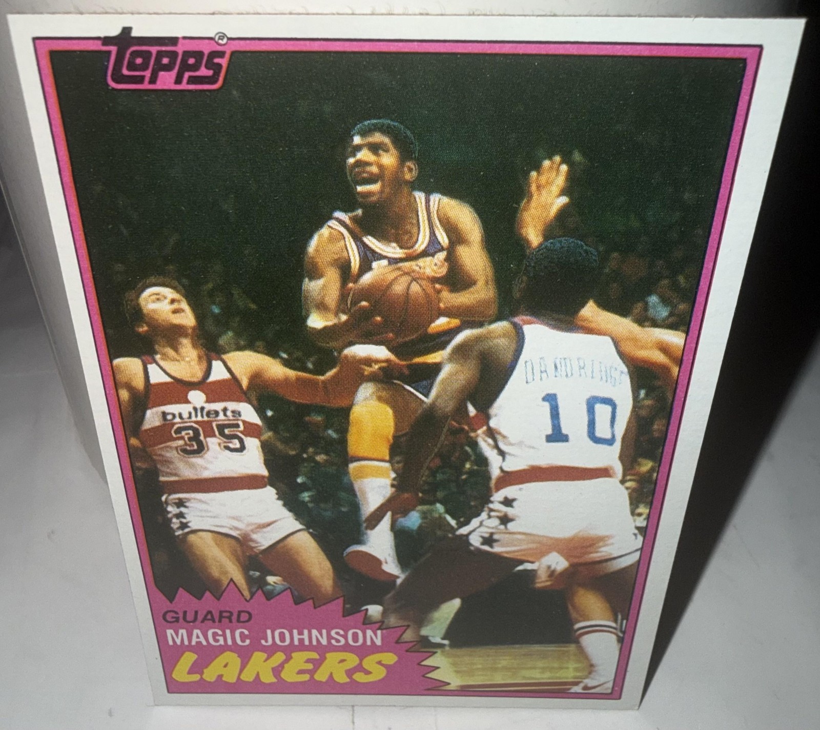 Vintage 1981-82 Topps Magic Johnson #21 Los Angeles Lakers NBA Card VG
