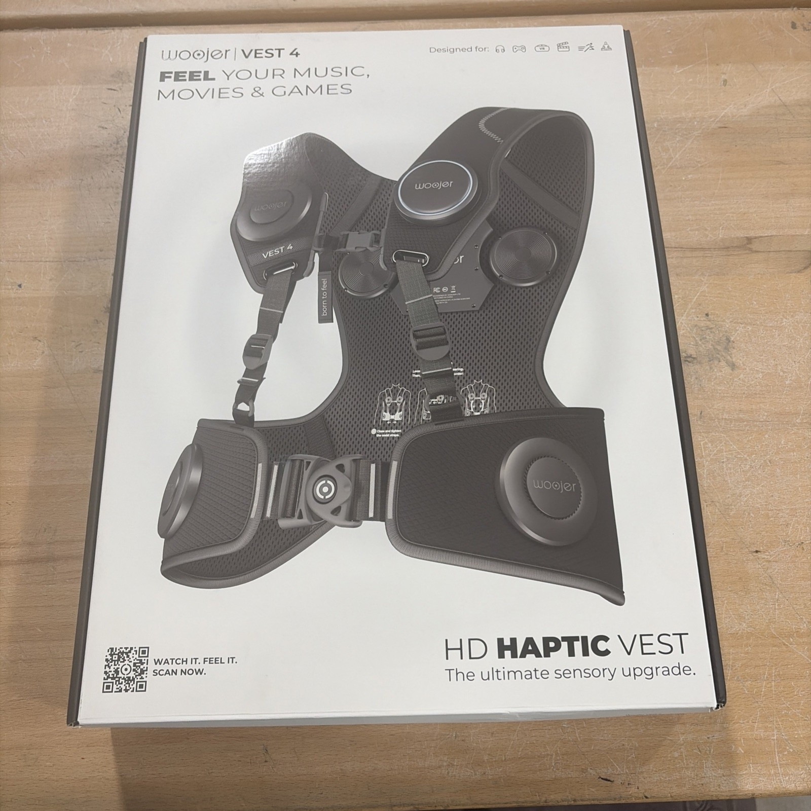 Woojer Vest 4 HD Haptic Vest Black VR Music Movies Woojer Vest 4 HD Haptic Vest Black VR Music Movies