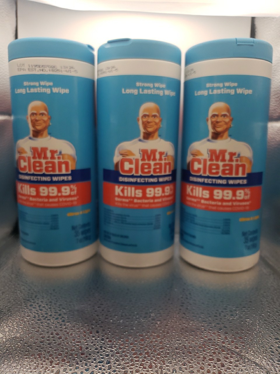 3 Pk Mr. Clean Disinfecting Wipes Citrus & Light Scent 35 count 7oz Each 3 Pk Mr. Clean Disinfecting Wipes Citrus & Light Scent 35 count 7oz Each