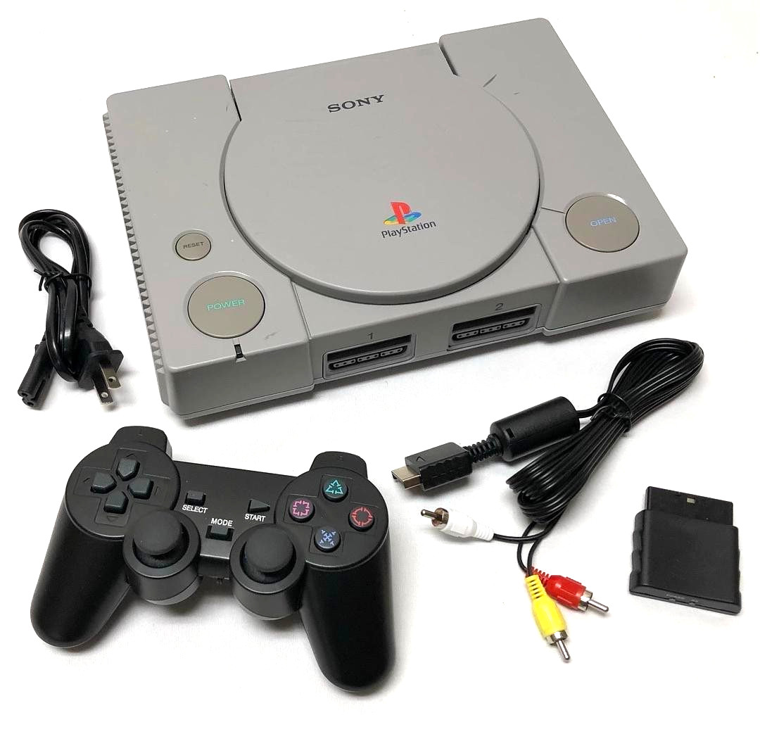 Sony PlayStation 1 SCPH-7001 Console Game System PS1 Wireless Controller Bundle