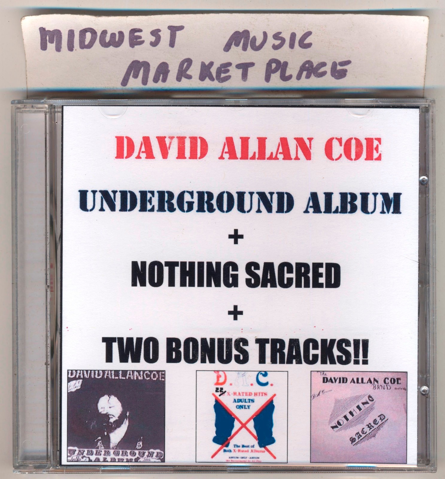 David Allan Coe- 22 X-Rated Hits CD - Underground Album+Nothing Sacred + 2 Bonus David Allan Coe- 22 X-Rated Hits CD - Underground Album+Nothing Sacred + 2 Bonus