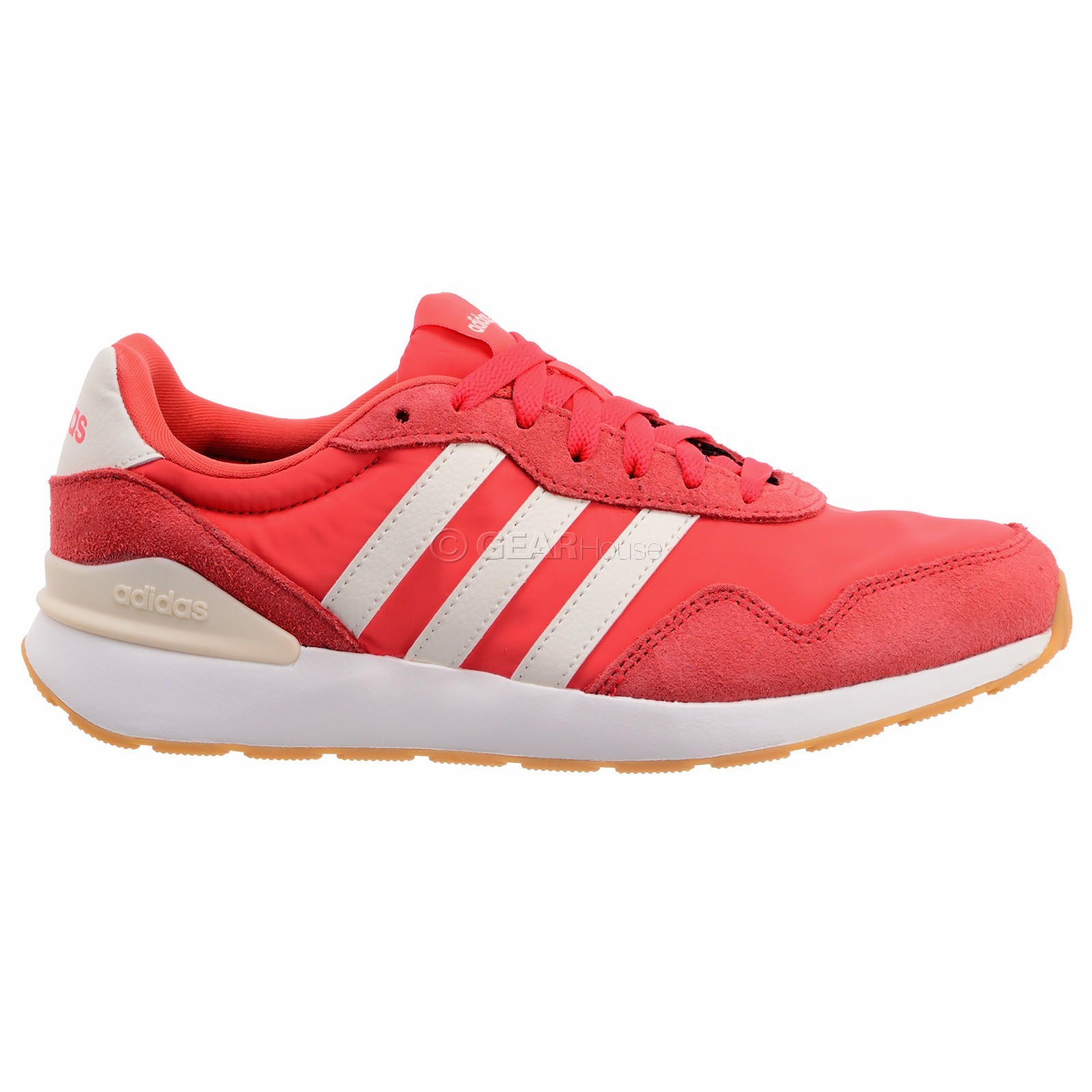 Adidas Run 60s 4.0 Womens Shoes Retro Athletic Sneakers, Red, Pick Size