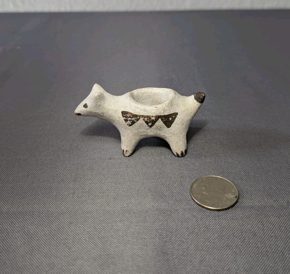 Antique Vintage Old Primitive ACOMA POTTERY Small Miniature Cow Animal Pottery Antique Vintage Old Primitive ACOMA POTTERY Small Miniature Cow Animal Pottery