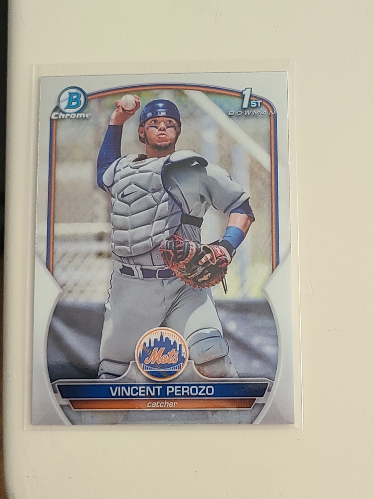 2023 Bowman Chrome Vincent Perozo 1st Bowman # BCP-102 New York Mets Baseball 2023 Bowman Chrome Vincent Perozo 1st Bowman # BCP-102 New York Mets Baseball