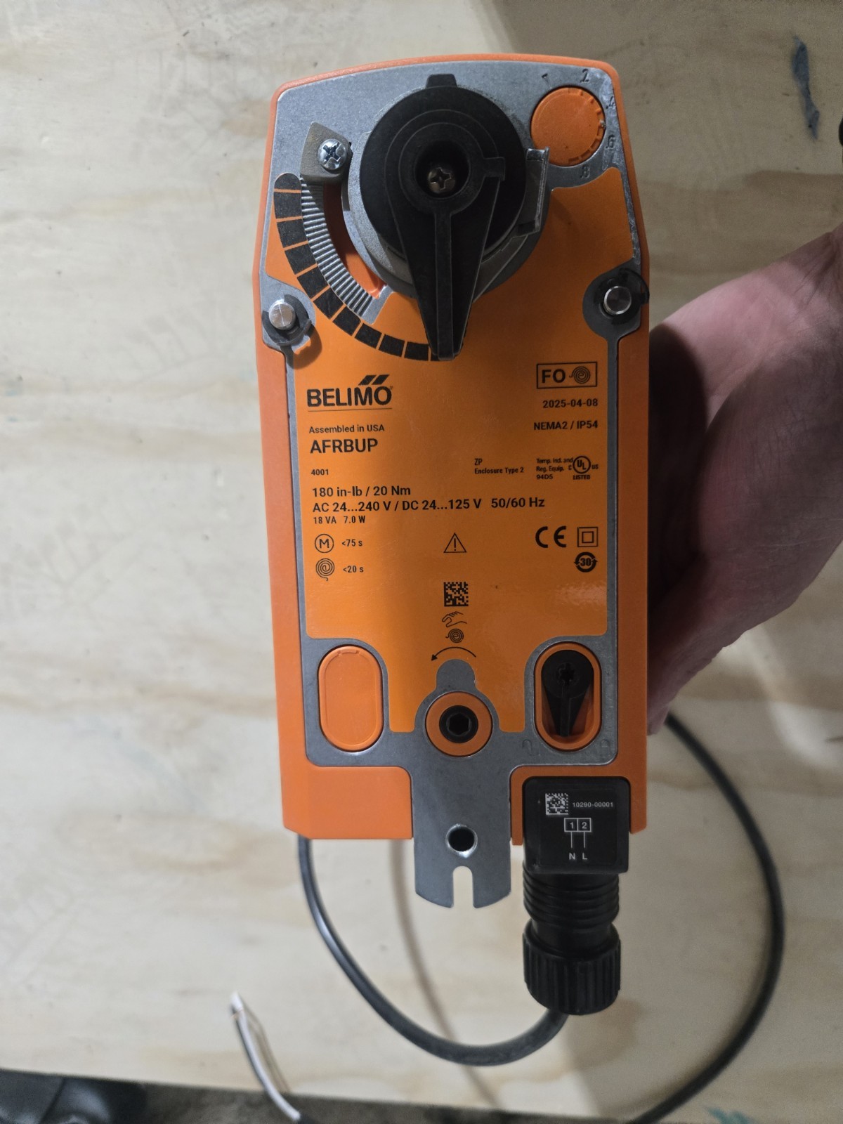 Belimo AFRBUP Spring Return Actuator + B215PW-R 1½ Threaded Valve 