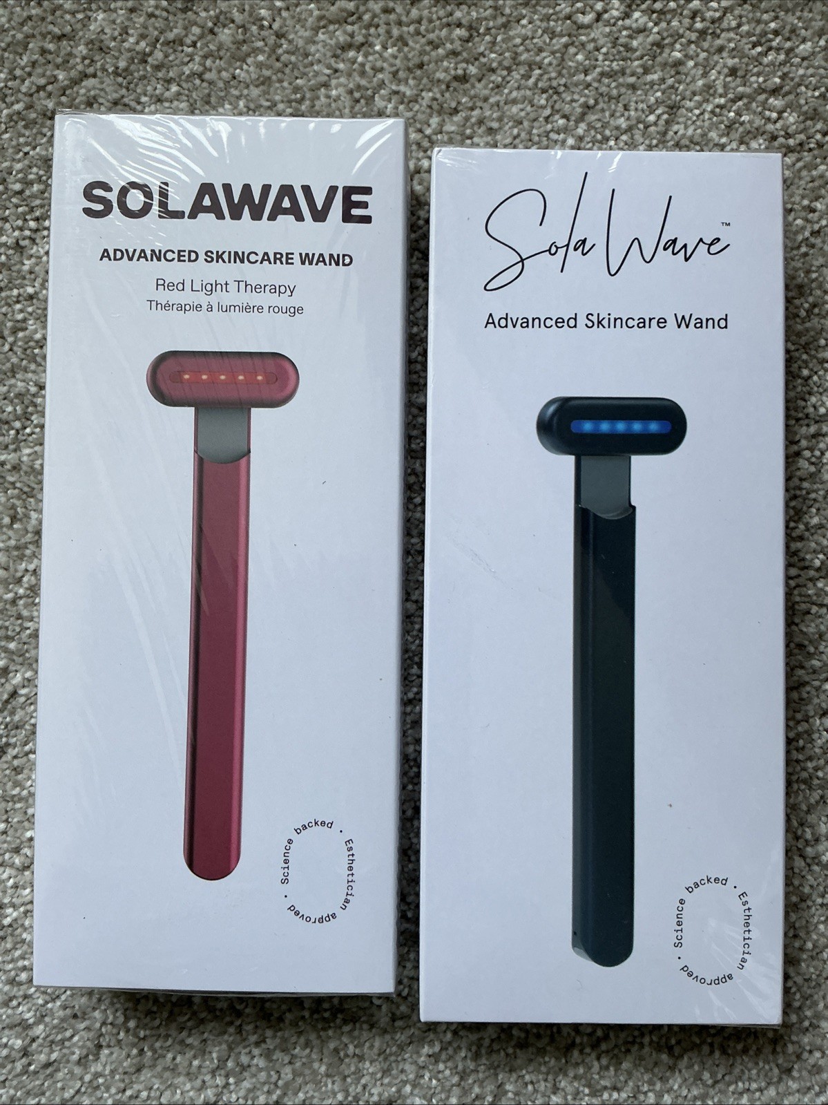 SolaWave Red/Blue Light Therapy Wand Advanced SkinCare. BRAND NEW  Lot Of 2