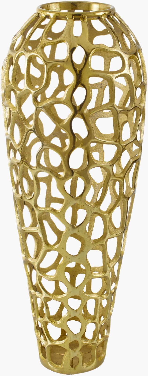 SURYA Angad Vase, Metallic - Brass Hand Finished Aluminum Made in India, SURYA Angad Vase, Metallic - Brass Hand Finished Aluminum Made in India,