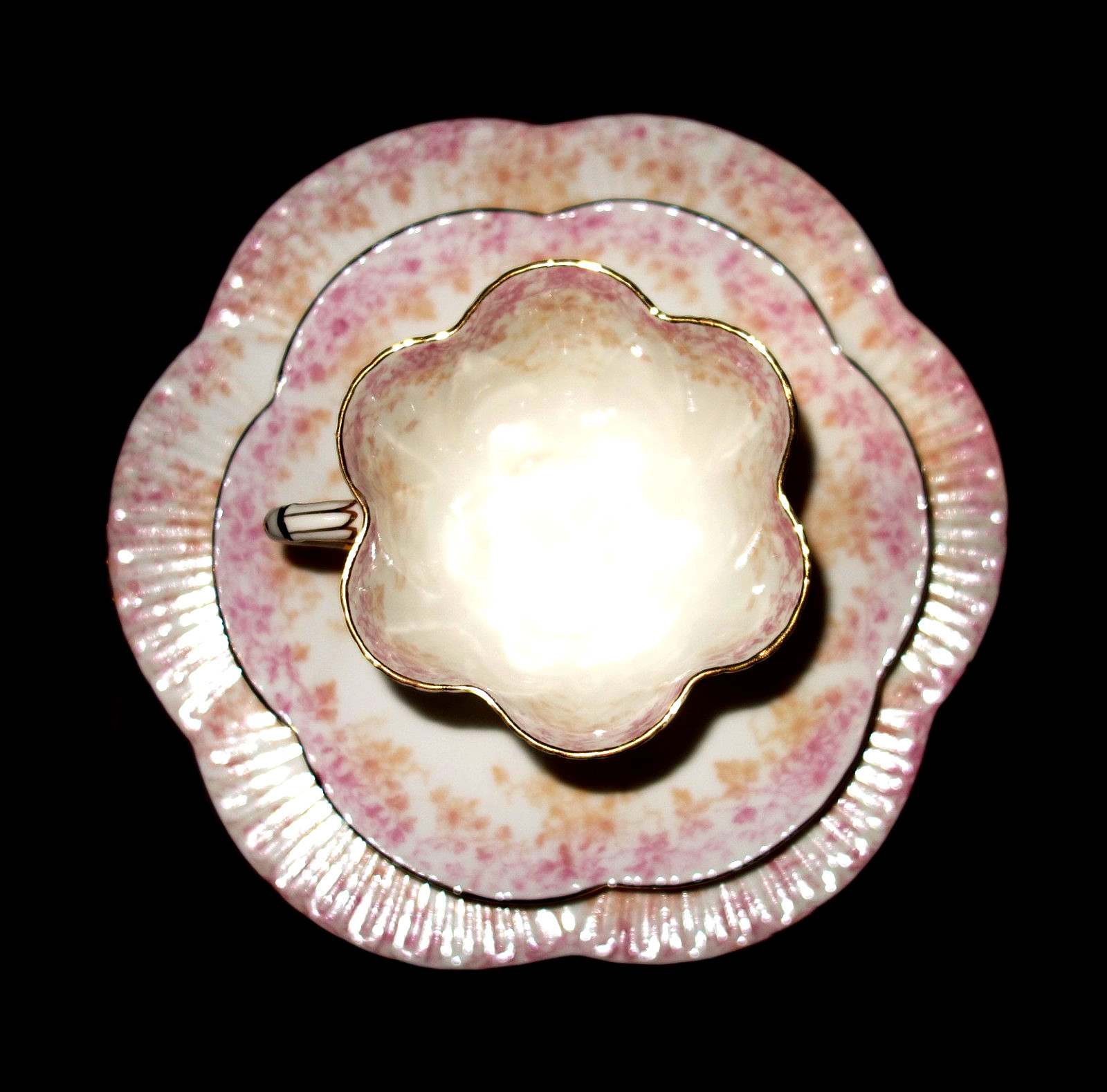 Rare Antique Wileman Foley China Trio \