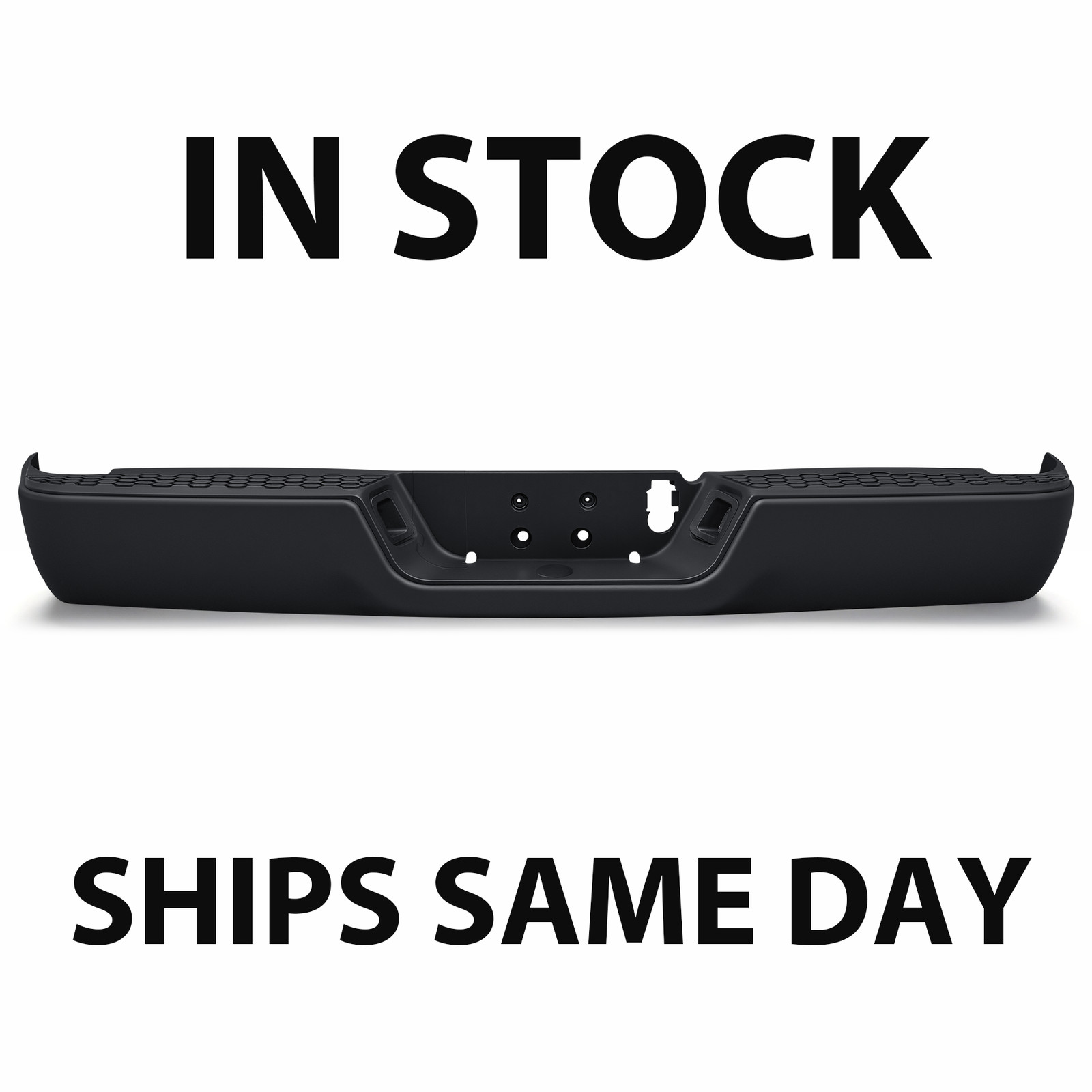 VRC Black Rear Bumper For 2013-2018 Dodge Ram 2500 3500  w/o Sensor Hole Unibody