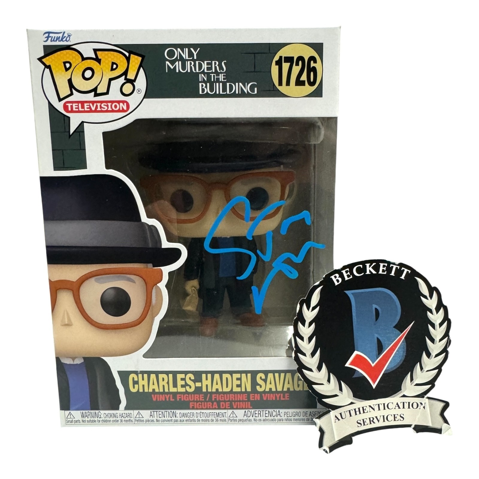 Steve Martin Signed Autograph Only Murders In The Building Funko Pop 1726 BAS