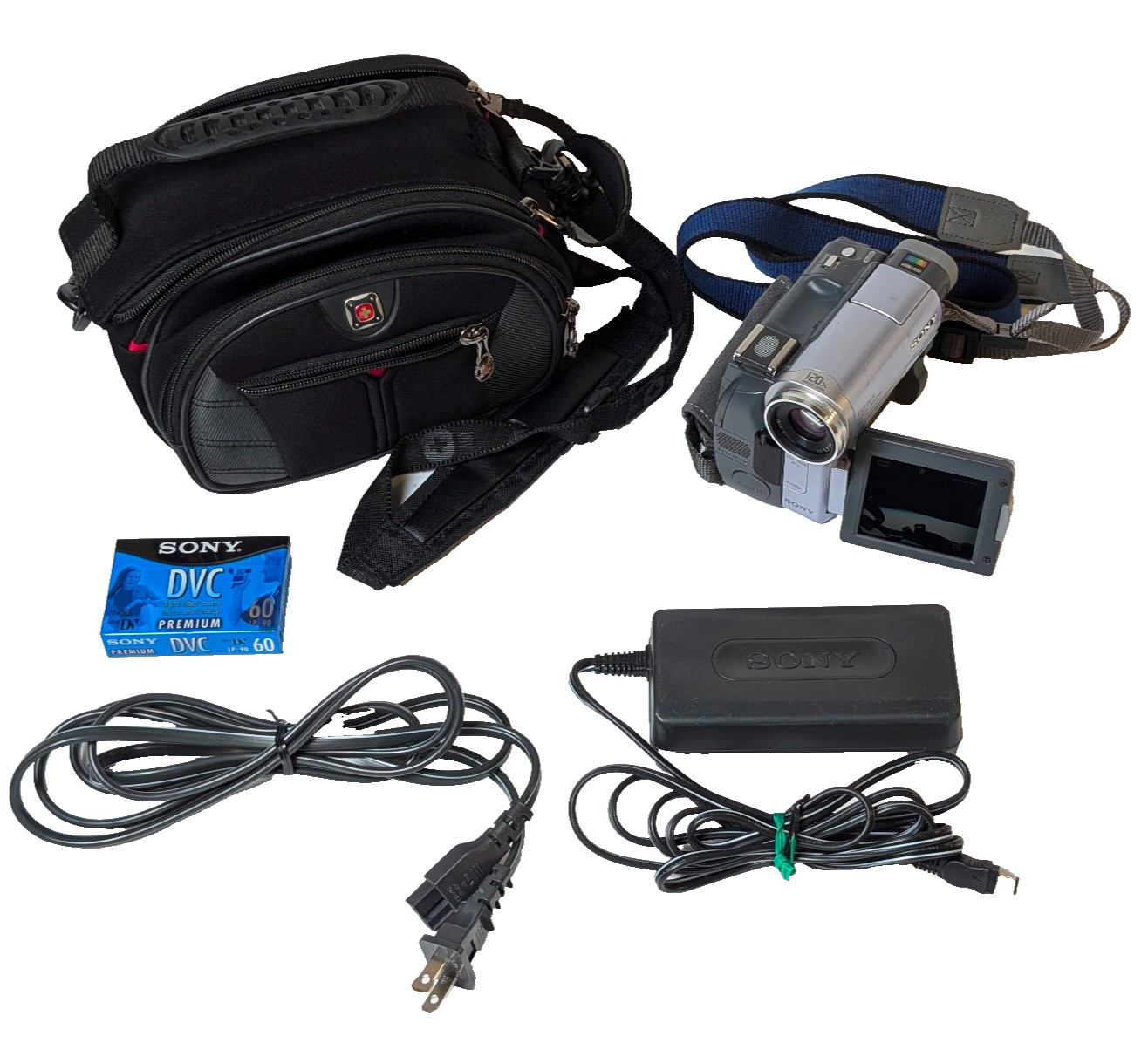 Sony Handycam DCR-TRV22 MiniDV camcorder; tested works; case, charger & NEW tape