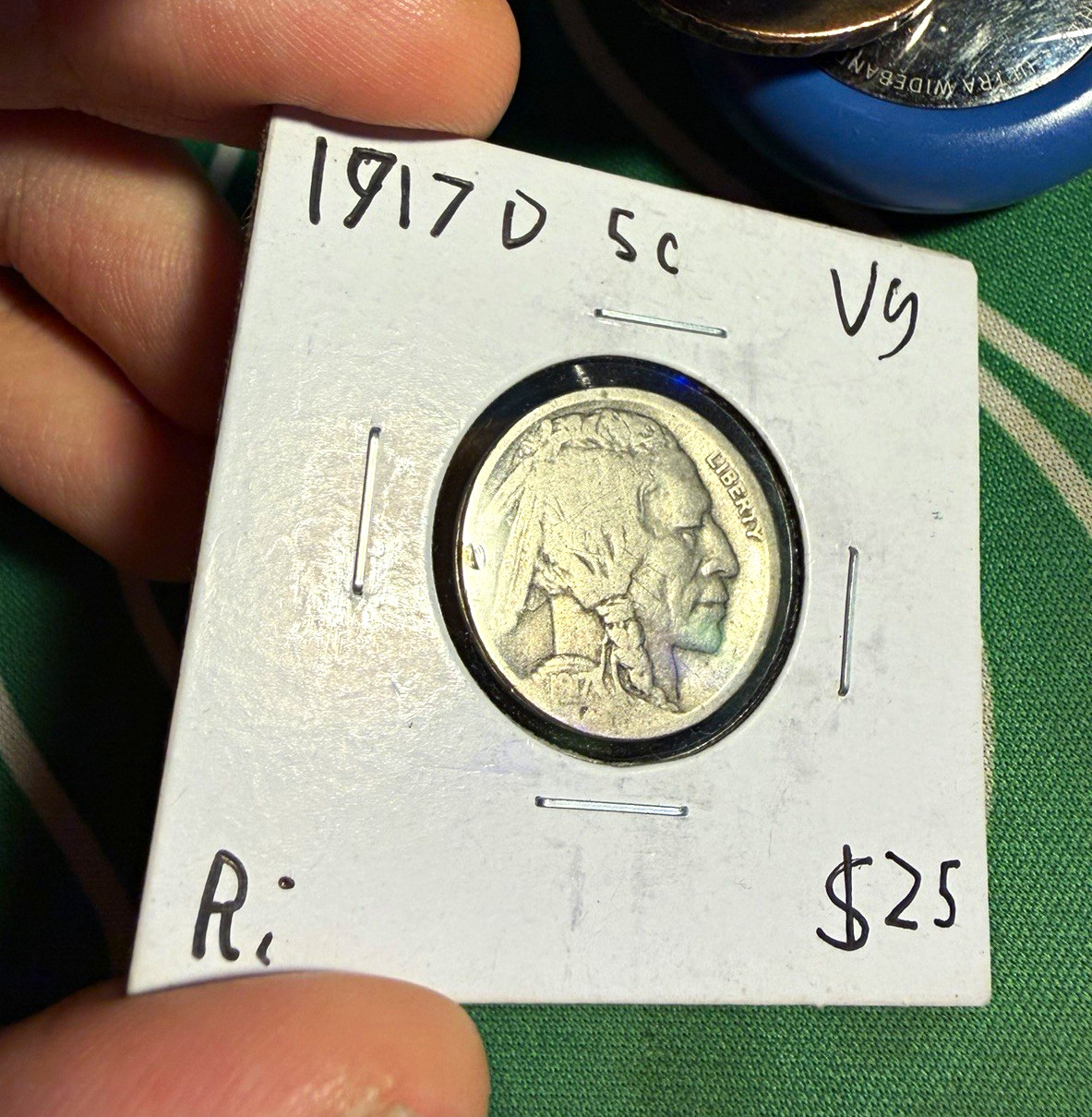 1917-D 5C Buffalo Nickel VG semi key date 1917-D 5C Buffalo Nickel VG semi key date