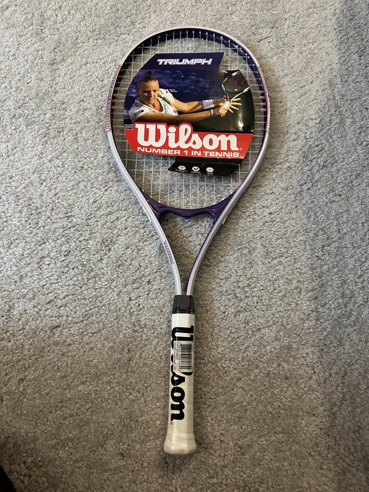 Wilson Triumph Tennis Racket Purple White 4 1/4 V-matrix 