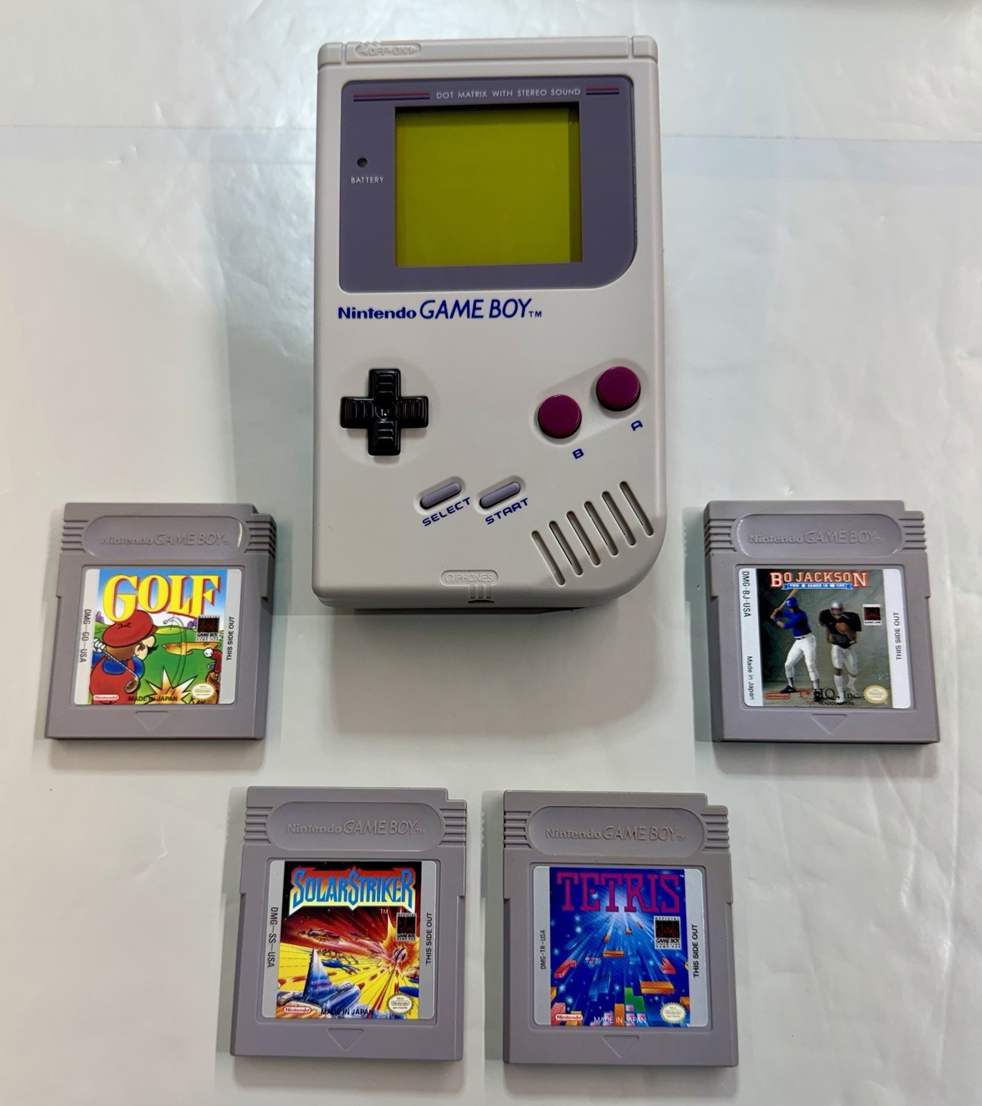 Nintendo Game Boy Original DMG-01 Handheld Console Gray w/ 4 Games - Tested Nintendo Game Boy Original DMG-01 Handheld Console Gray w/ 4 Games - Tested