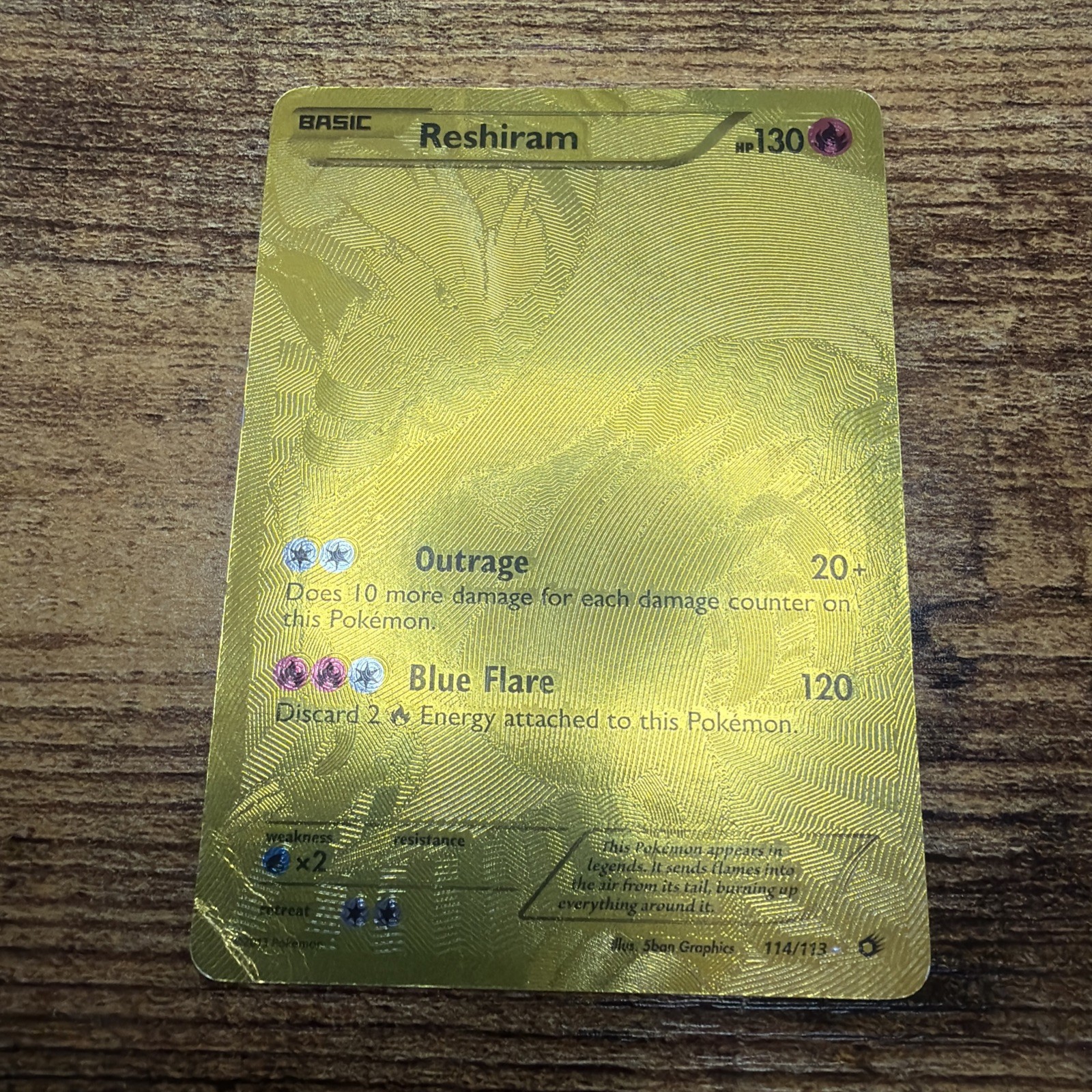 Pokemon TCG Reshiram 114/113 Legendary Treasures Secret Rare Full Art Holo Pokemon TCG Reshiram 114/113 Legendary Treasures Secret Rare Full Art Holo