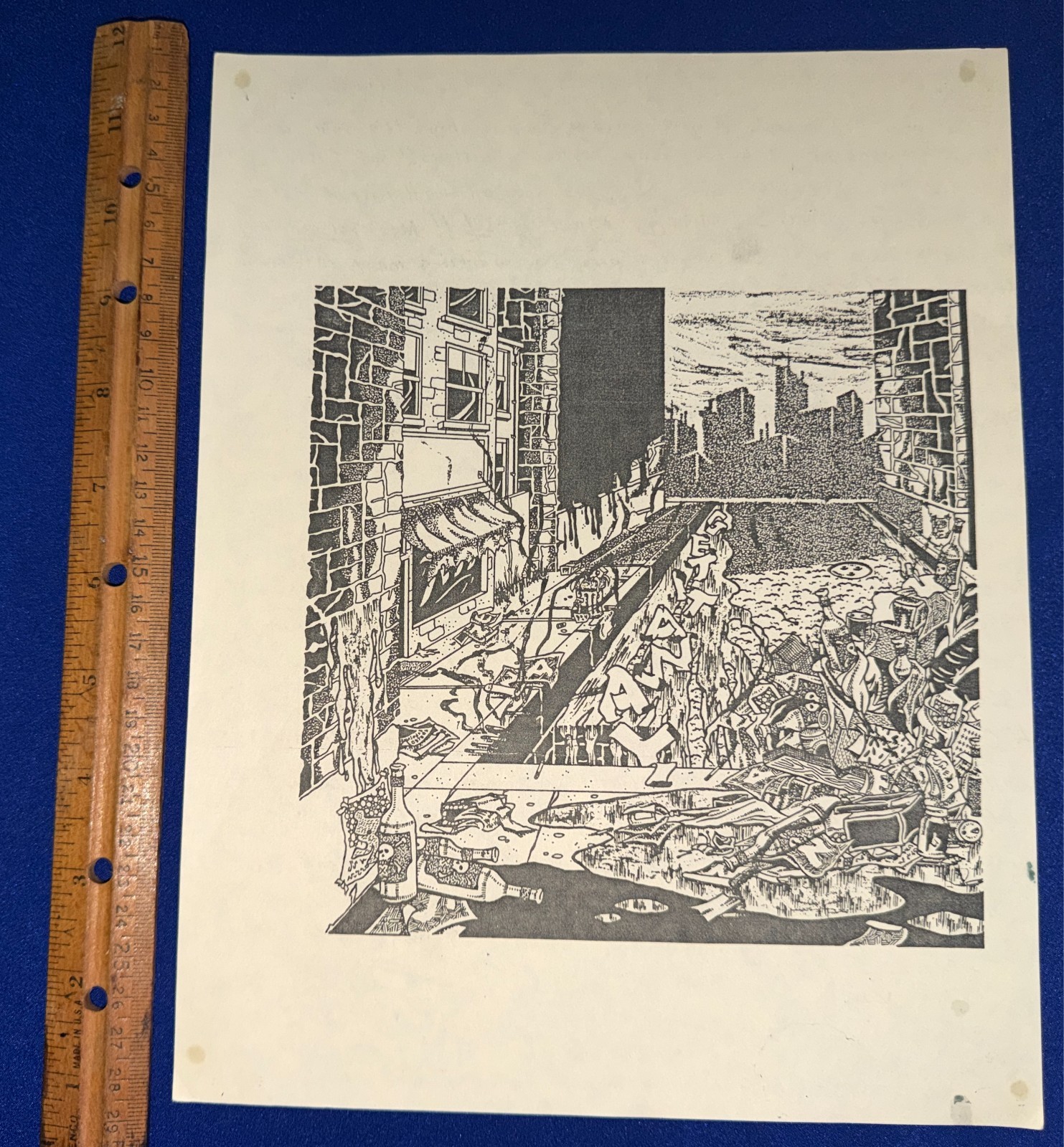 vintage 1980s SSD Control Get It Away Pushead ART PUNK ROCK FLYER WTF is it?