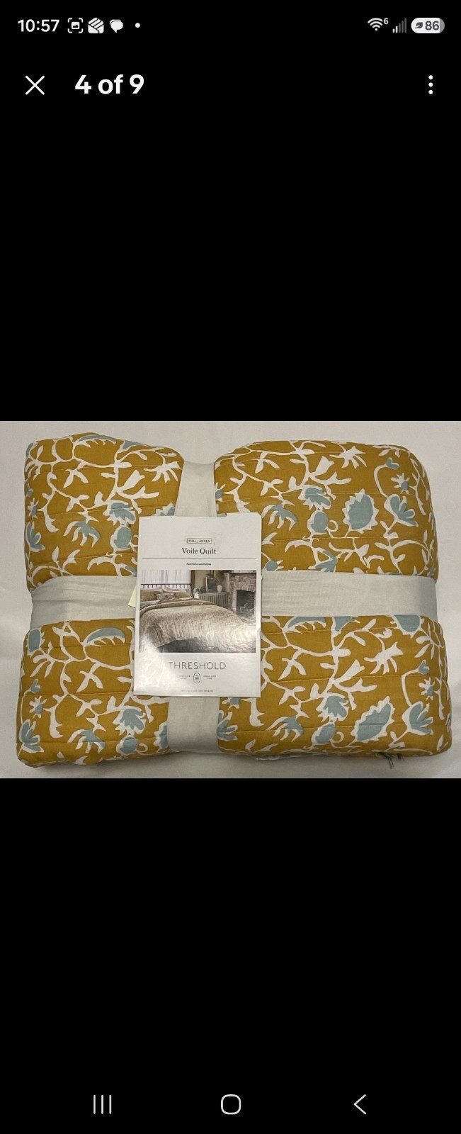 NEW Threshold Full/Queen Earthy Vines Quilt 100% Cotton Mustard Yellow Teal NWT NEW Threshold Full/Queen Earthy Vines Quilt 100% Cotton Mustard Yellow Teal NWT