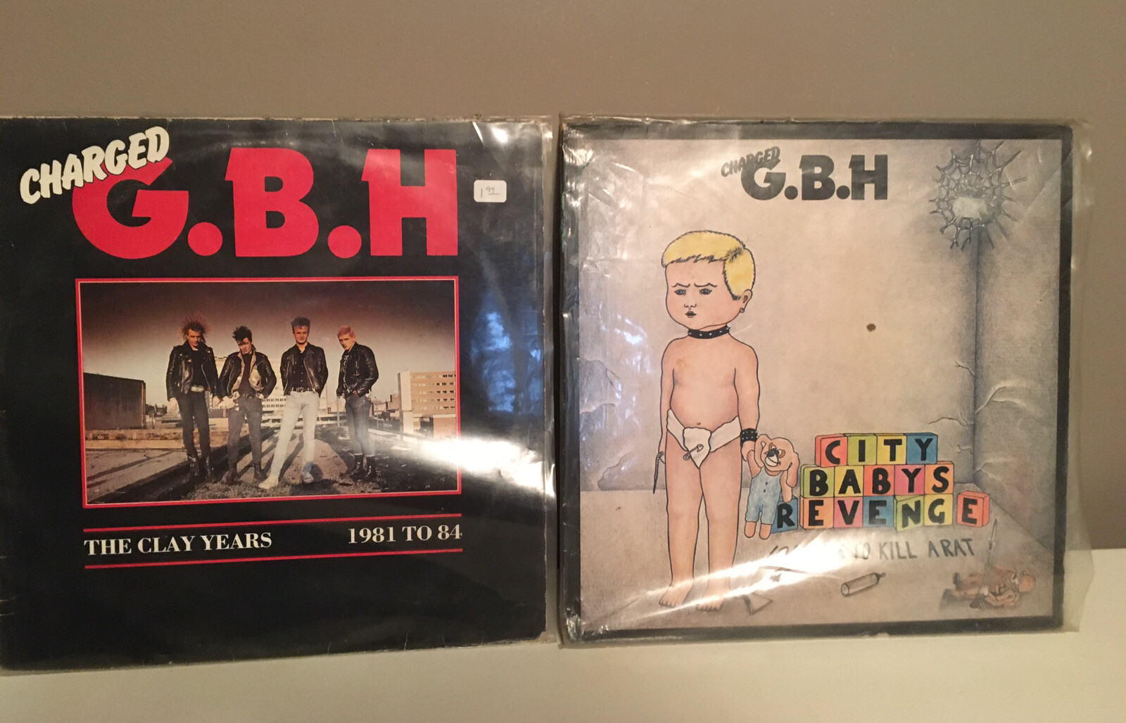 2- G.B.H. Vinyl 12” Albums The Clay Years & City Babys Revenge  Ex Cond