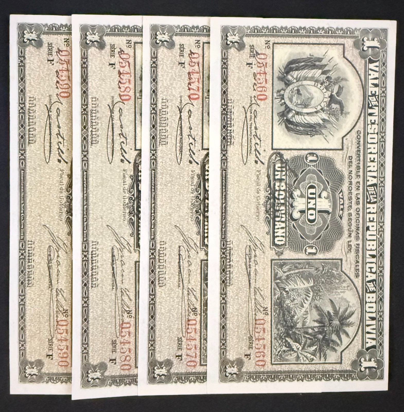 Bolivia 1 Boliviano P-92a 1902 UNC Red Serial S.America Currency NOTE EACH 1pc Bolivia 1 Boliviano P-92a 1902 UNC Red Serial S.America Currency NOTE EACH 1pc