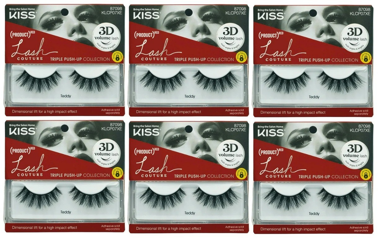 Kiss Lash Couture Lashes Triple Push Up Collection-Teddy Lashes 6 Pack Kiss Lash Couture Lashes Triple Push Up Collection-Teddy Lashes 6 Pack