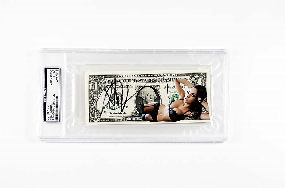 Mila Kunis Autographed Signed Dollar Bill Certified Authentic PSA/DNA COA