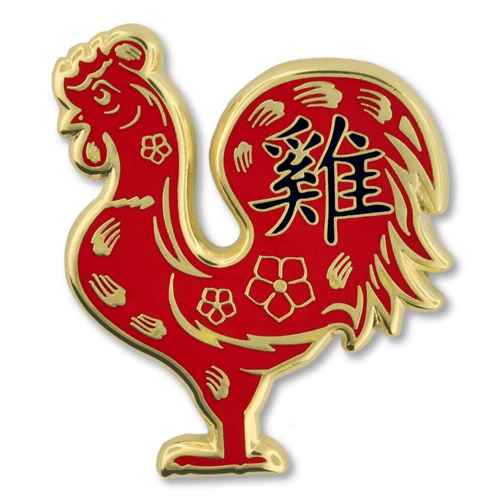 PinMart\'s Chinese Zodiac Year of the Rooster New Year Enamel Lapel Pin