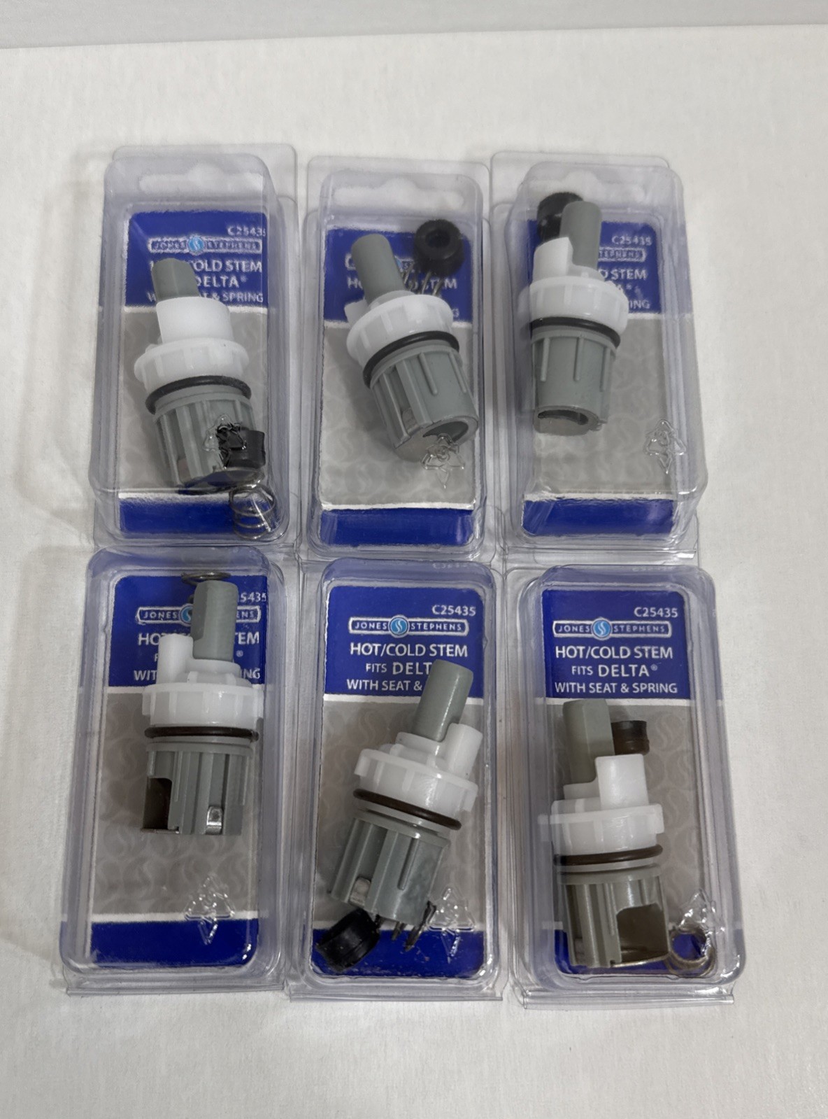 Jones Stephens Hot & Cold Water Stem fits Delta RP1740 and RP1745 Box Of 6 Jones Stephens Hot & Cold Water Stem fits Delta RP1740 and RP1745 Box Of 6