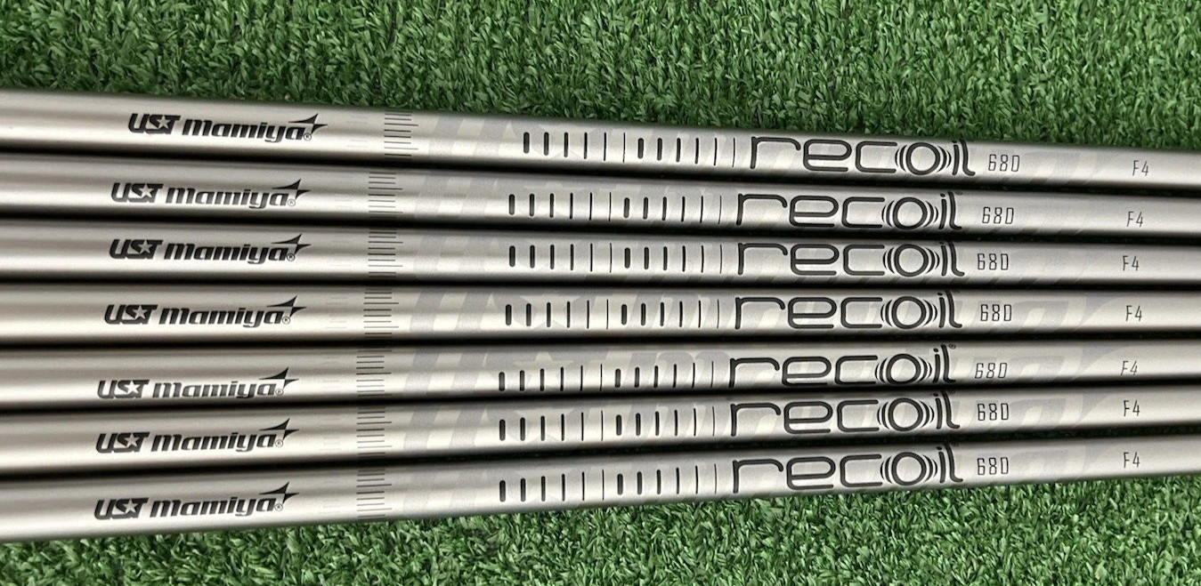 NEW UST Mamiya Recoil 680 SC F4 STIFF Flex Graphite .370 - 7pc Iron Shafts Set NEW UST Mamiya Recoil 680 SC F4 STIFF Flex Graphite .370 - 7pc Iron Shafts Set