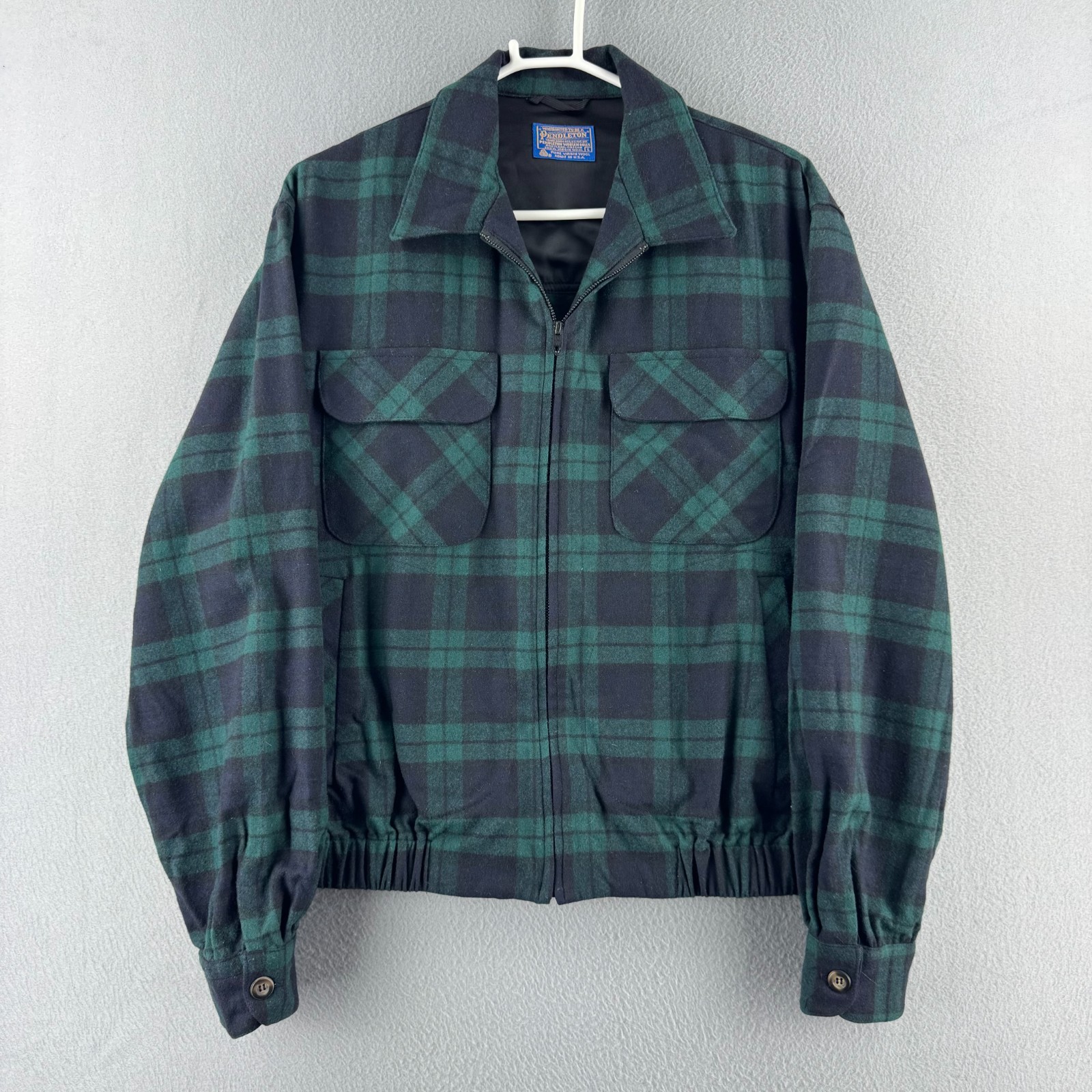 Vintage Pendleton Jacket Mens Large Wool Blackwatch Tartan Plaid Ricky USA Vintage Pendleton Jacket Mens Large Wool Blackwatch Tartan Plaid Ricky USA