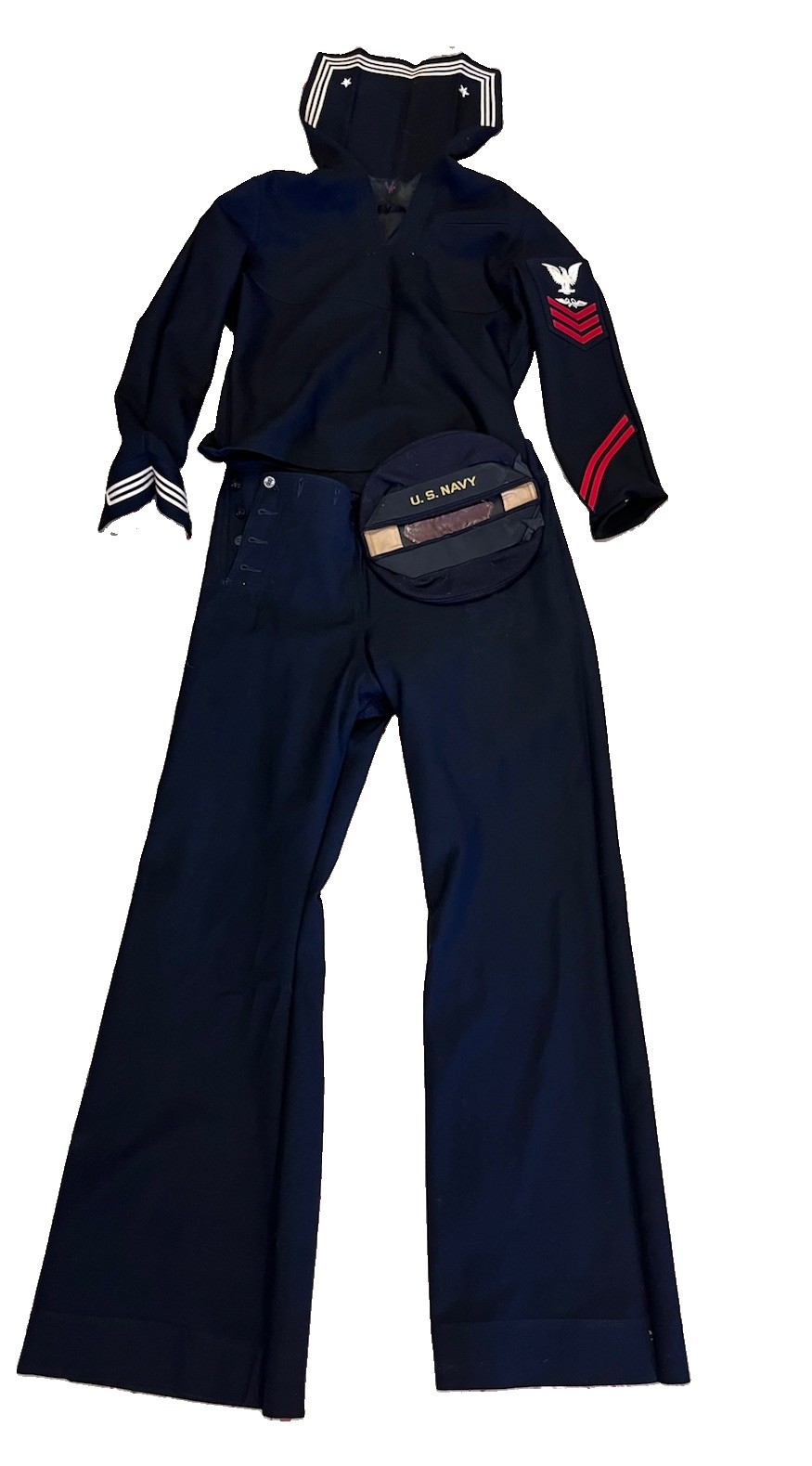 Vtg WWII US Navy Uniform USS Gravenette
