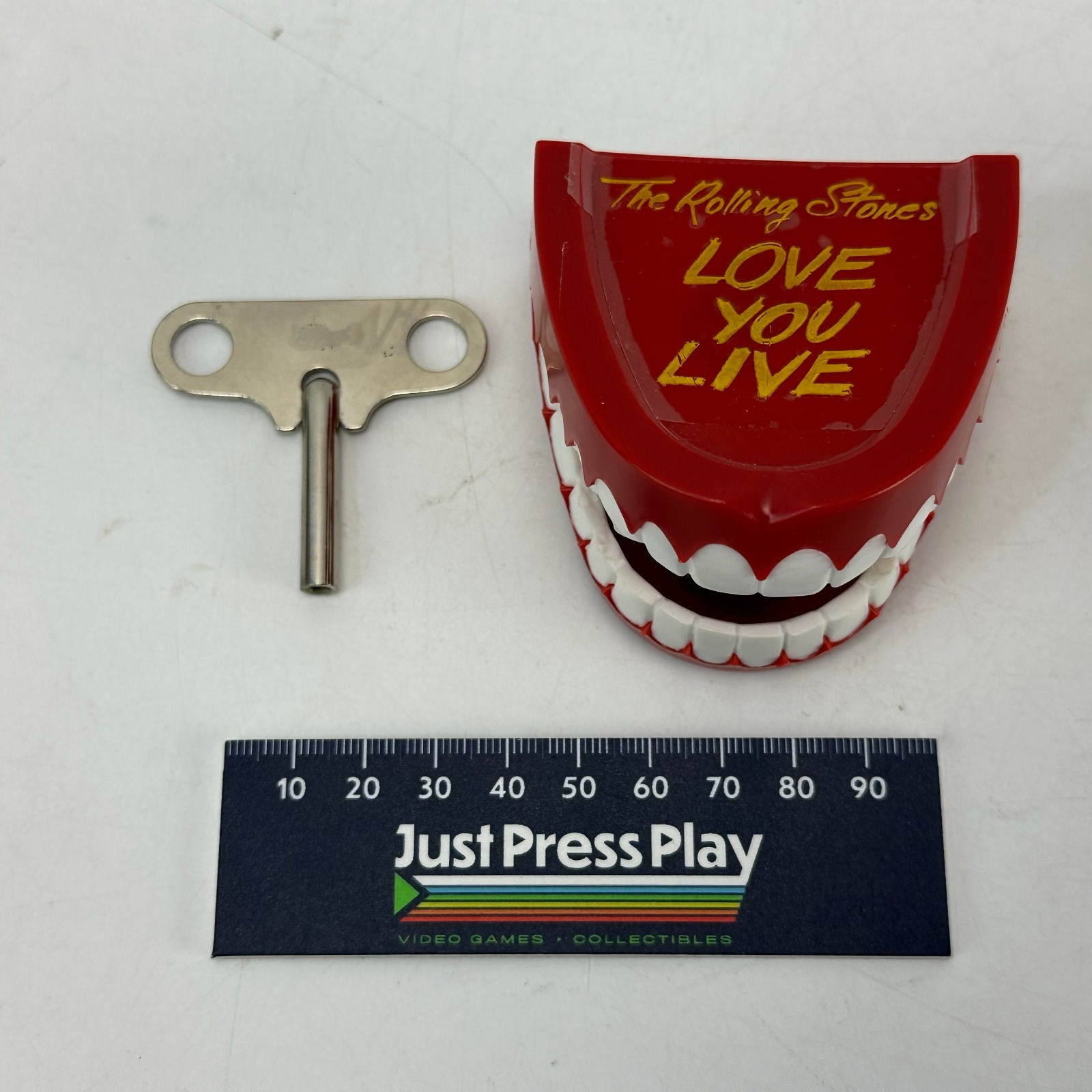 Vintage Vintage Rolling Stones Promo Promotional Wind Up Teeth Toy Love You Live