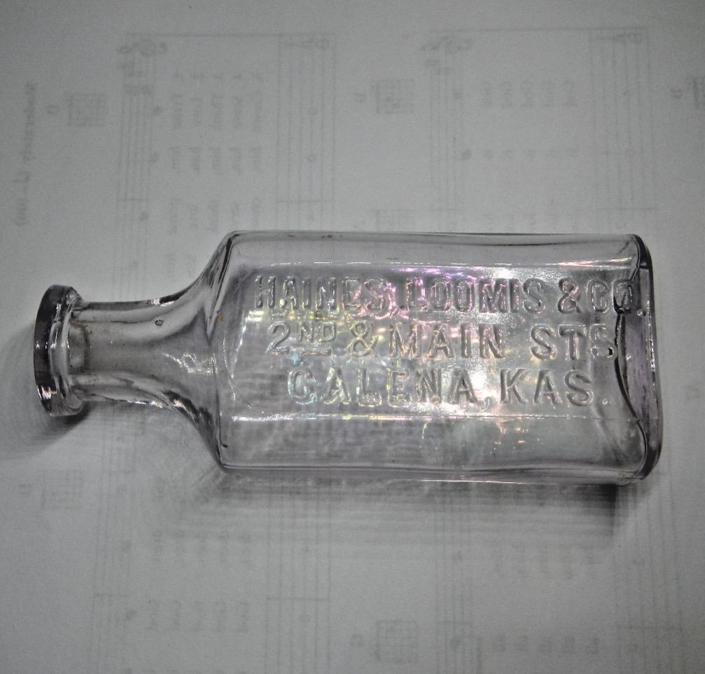HAINES LOOMIS & CO. STREET PHARMACY GALENA KS KANSAS RARE PRISTINE BOTTLE HAINES LOOMIS & CO. STREET PHARMACY GALENA KS KANSAS RARE PRISTINE BOTTLE