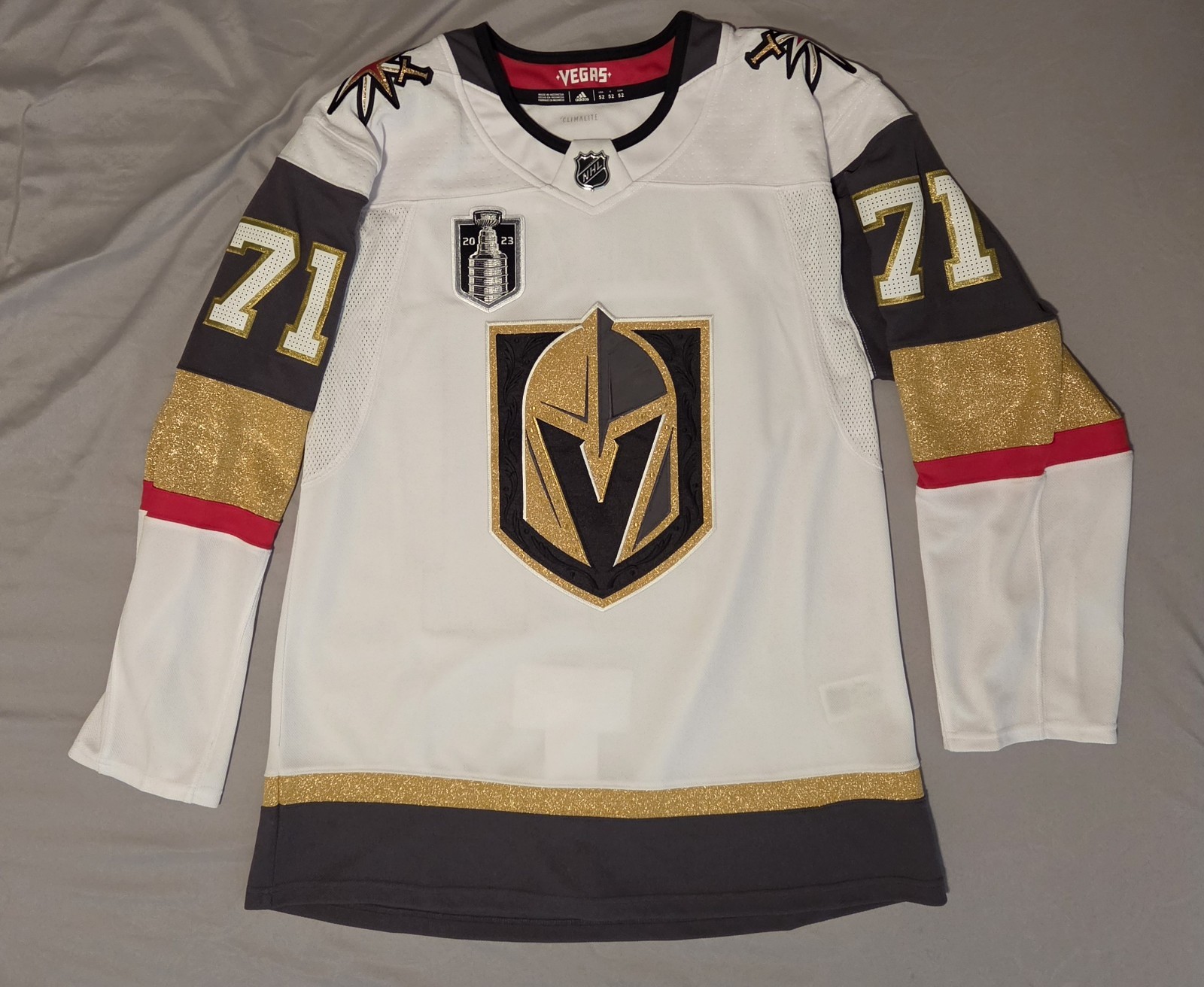 Vegas Golden Knights William Karlsson Adidas jersey with 2023 SCF patch Vegas Golden Knights William Karlsson Adidas jersey with 2023 SCF patch