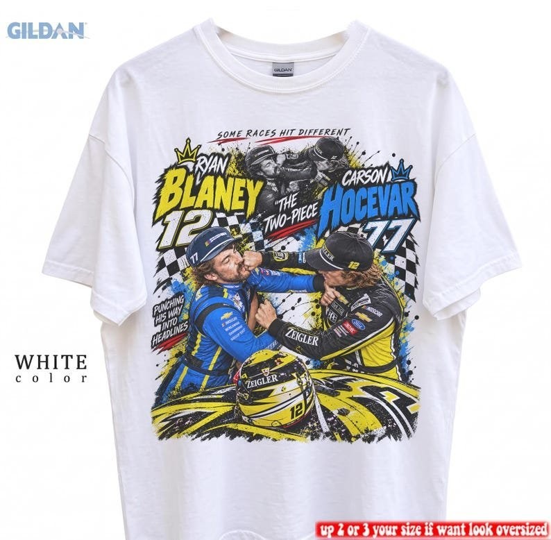 Ryan Blaney versus Carson Hocevar Shirt, Carson Hocevar Ryan Blaney Fight Shirt