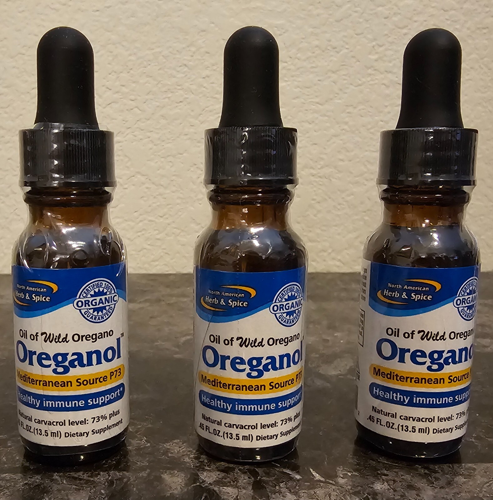 North American Herb & Spice Oreganol P-73 .45 oz, Exp 10/28+, PACKOF 3 BOTTLES North American Herb & Spice Oreganol P-73 .45 oz, Exp 10/28+, PACKOF 3 BOTTLES