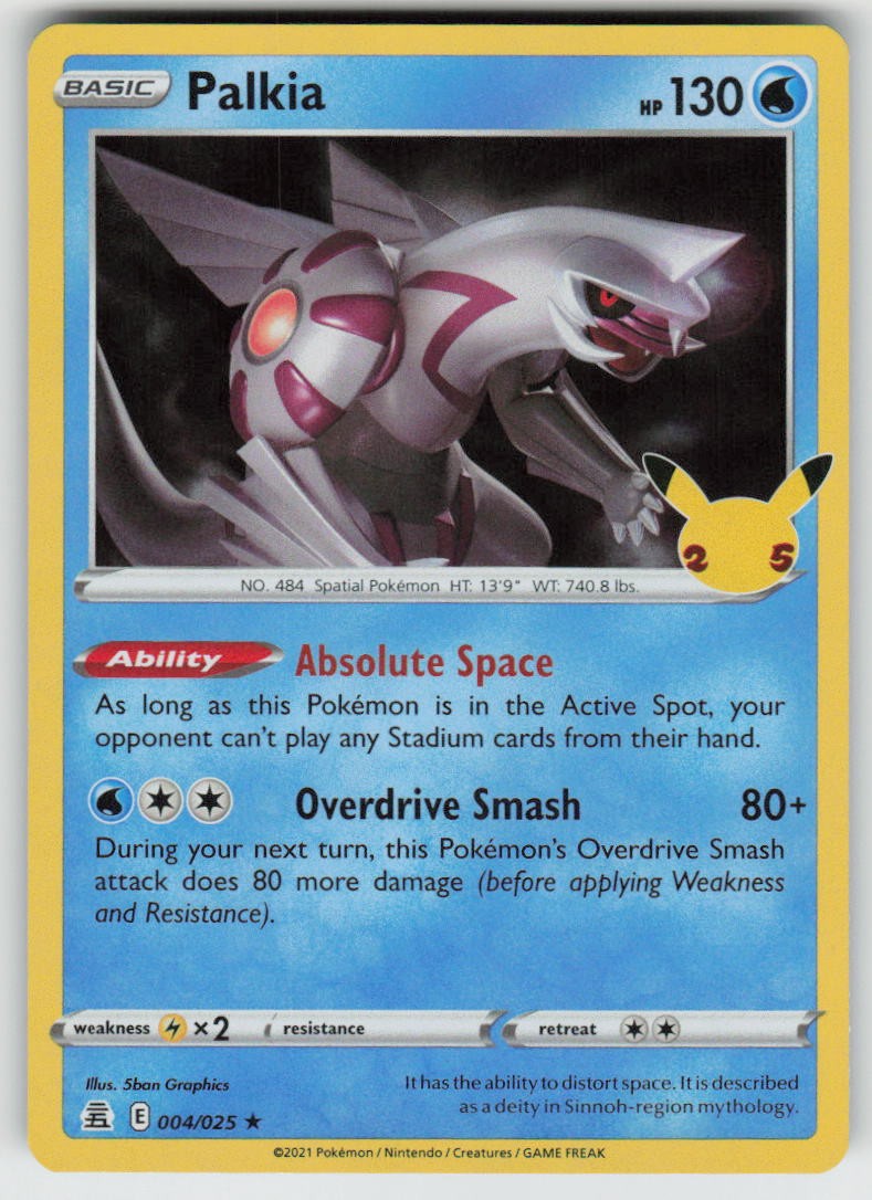 Holo Palkia 004/025 Rare Celebrations Near Mint Holo Palkia 004/025 Rare Celebrations Near Mint