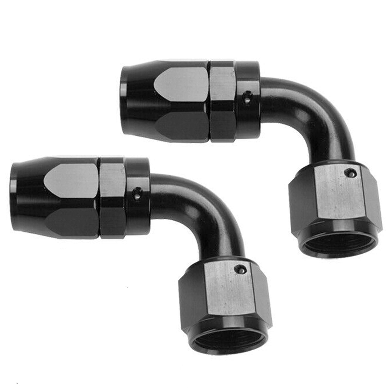 2Pcs AN6 Universal 90 Degree Swivel Hose End Fitting Adaptor For Fuel CPE Hose