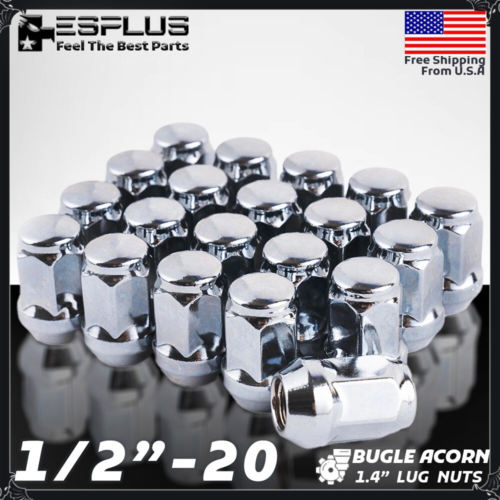 20 Pc Ford 1/2-20 Acorn Lug Nut Chrome 1.4\