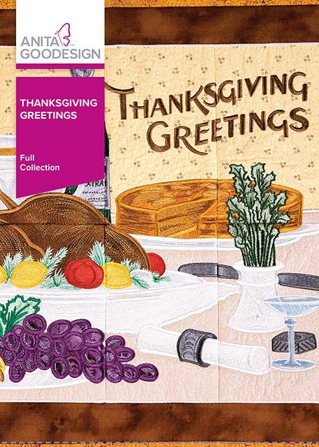 Thanksgiving Greetings Anita Goodesign Embroidery Machine Design CD NEW