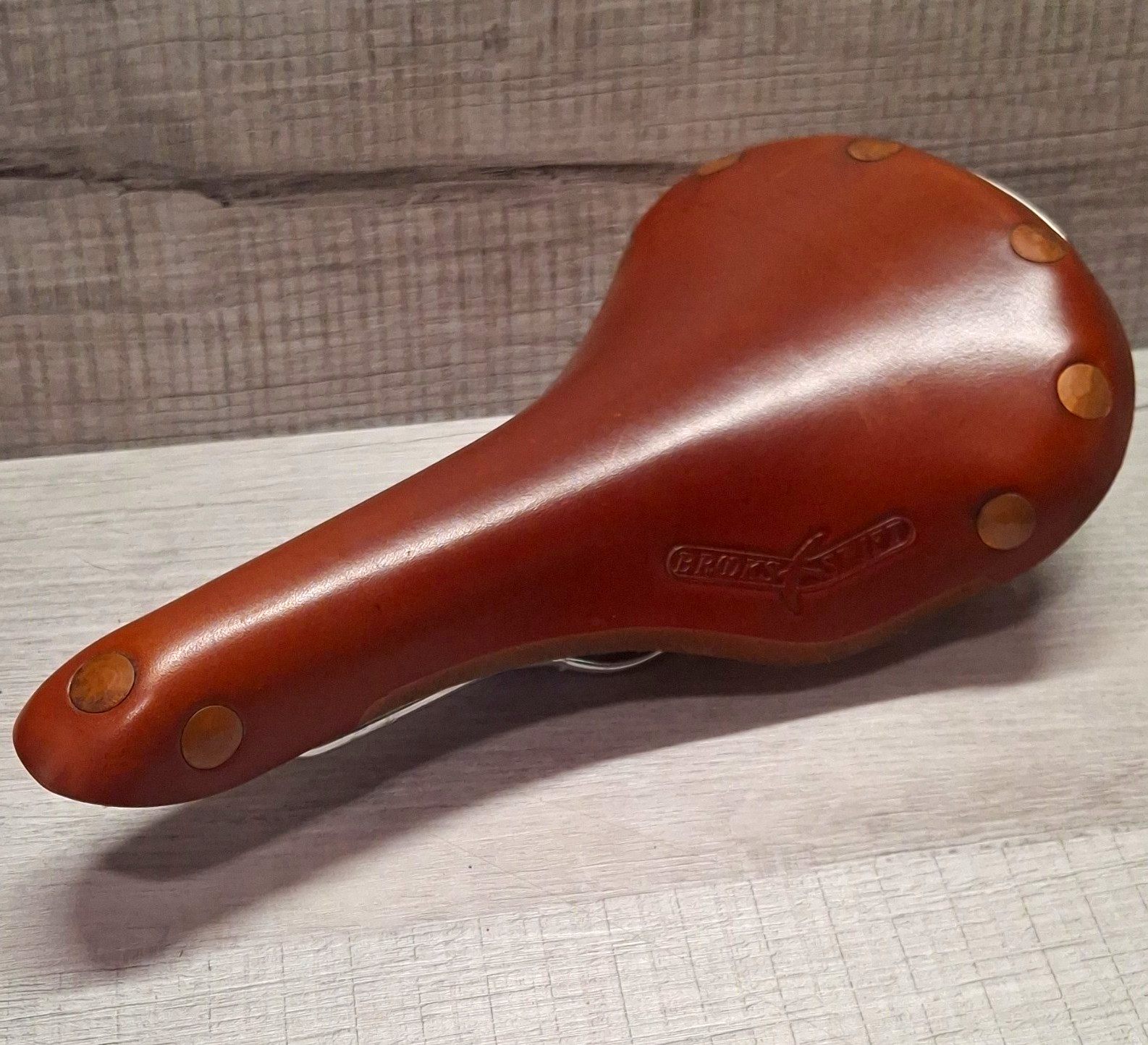 Brooks Professional Swift Leather Road Bike Saddle/Seat Brown Steel Rails