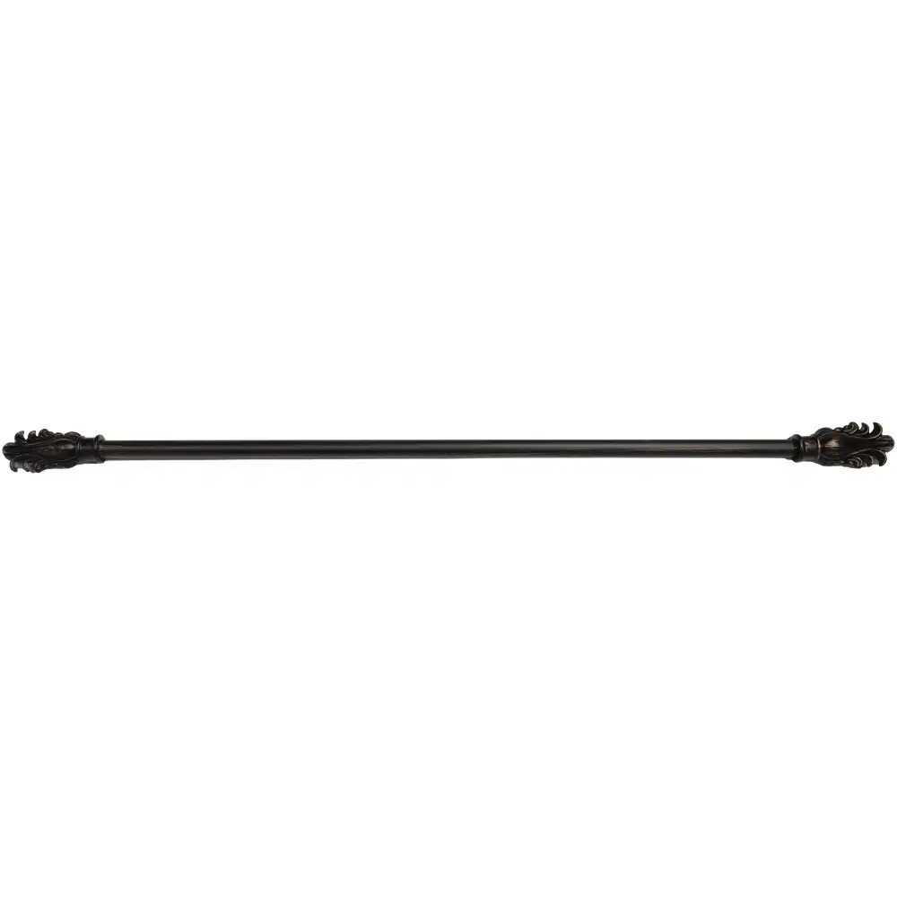 Adjustable Antique Black Tapestry Rod Wrought Iron Wall Hanging Rod 28-48in
