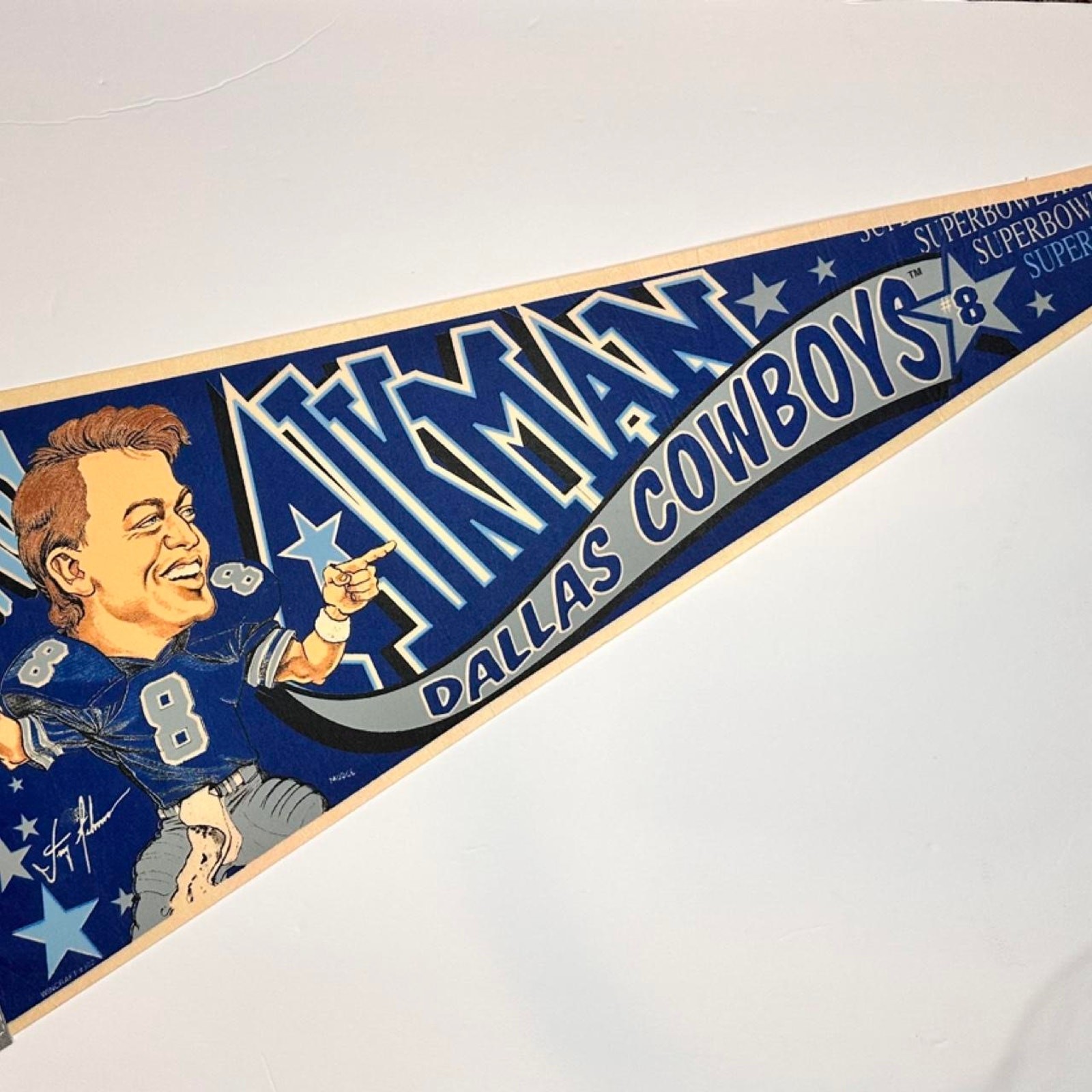 Vintage dallas cowboys troy aikman pennant Vintage dallas cowboys troy aikman pennant