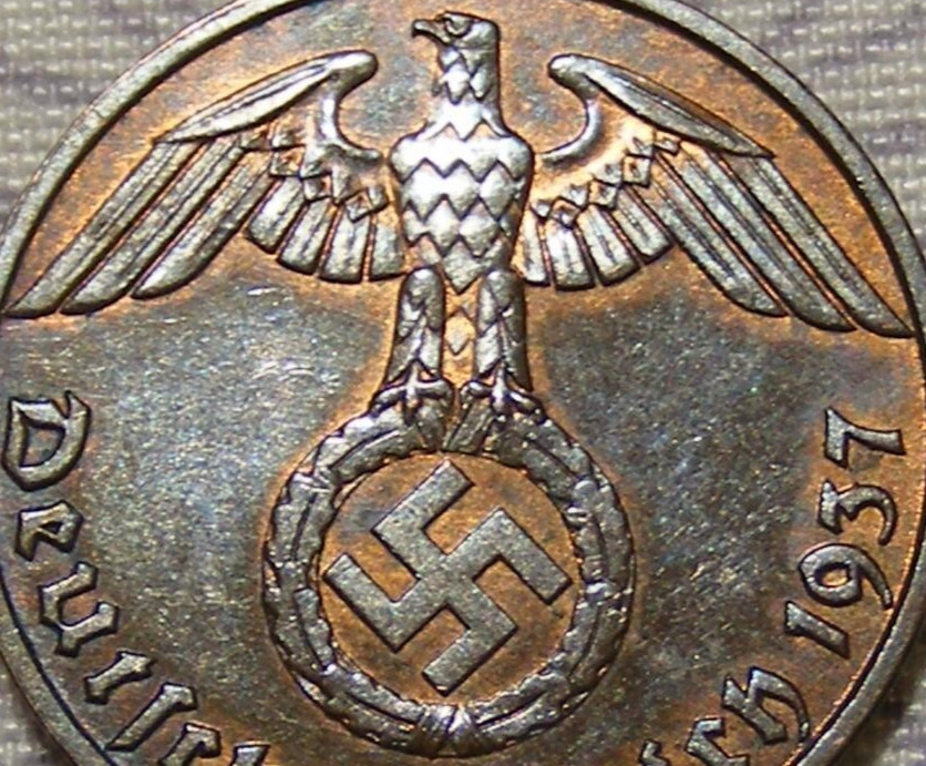 Third Reich Germany WW2-Era 1 Reichspfennig (Pfennig) Bronze Coin Genuine ... Third Reich Germany WW2-Era 1 Reichspfennig (Pfennig) Bronze Coin Genuine ...