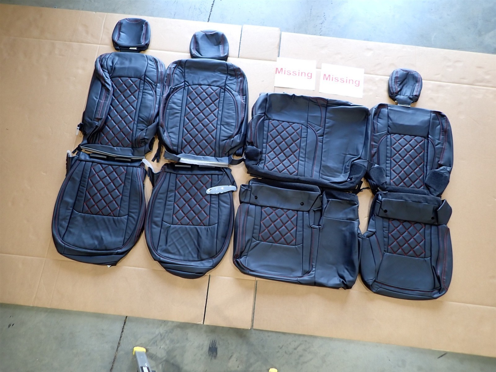 2020-2023 Jeep Gladiator Sport Willys Custom Roadwire Black Leather Seat Covers