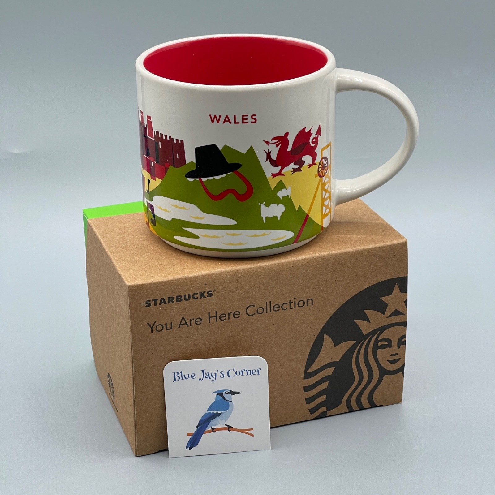 Starbucks Mug Wales You Are Here YAH Coffee Cup 14oz Gift Box UK Starbucks Mug Wales You Are Here YAH Coffee Cup 14oz Gift Box UK