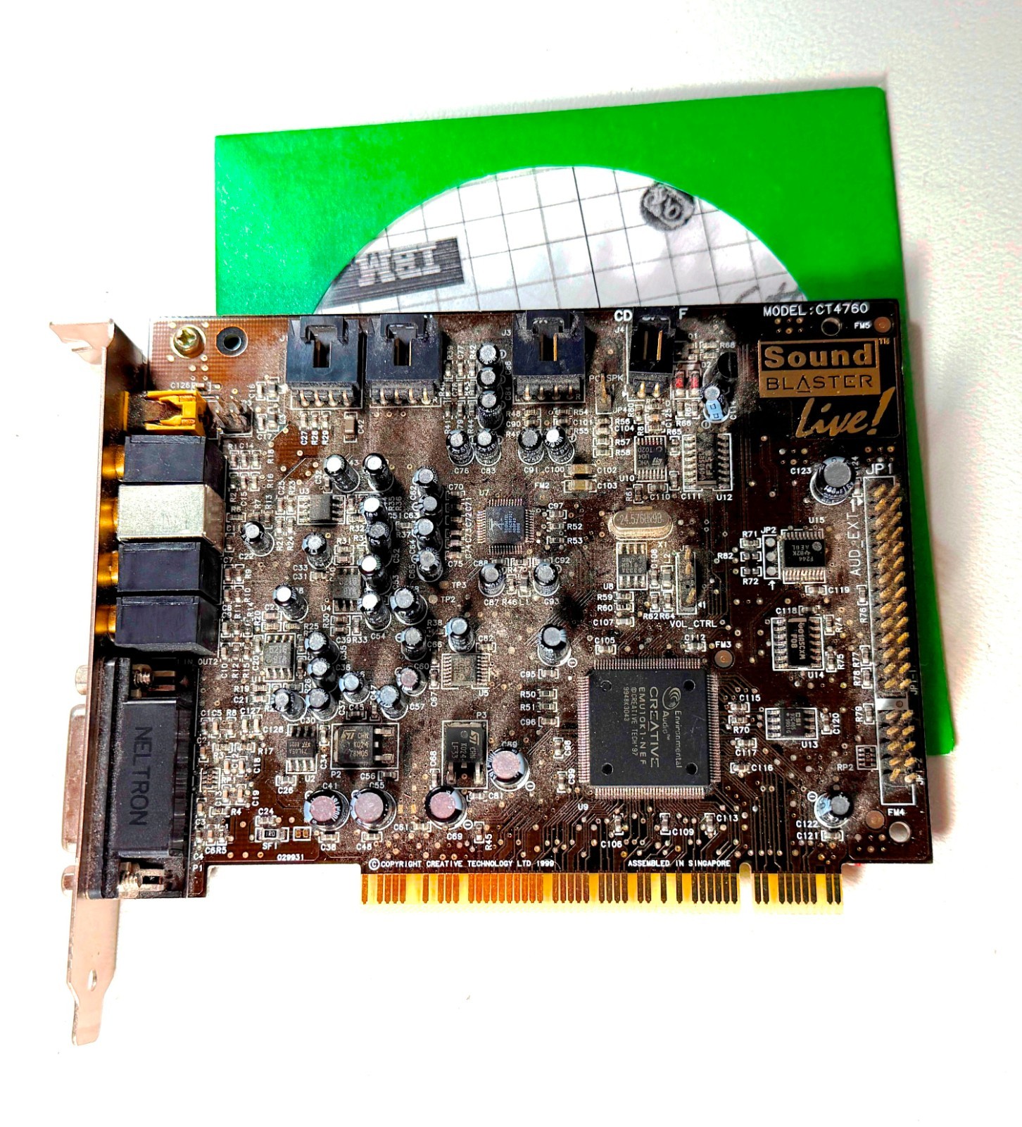 Vintage Creative Labs Sound Blaster Live✔️PCI Sound Card CT4760✔️with Driver CD